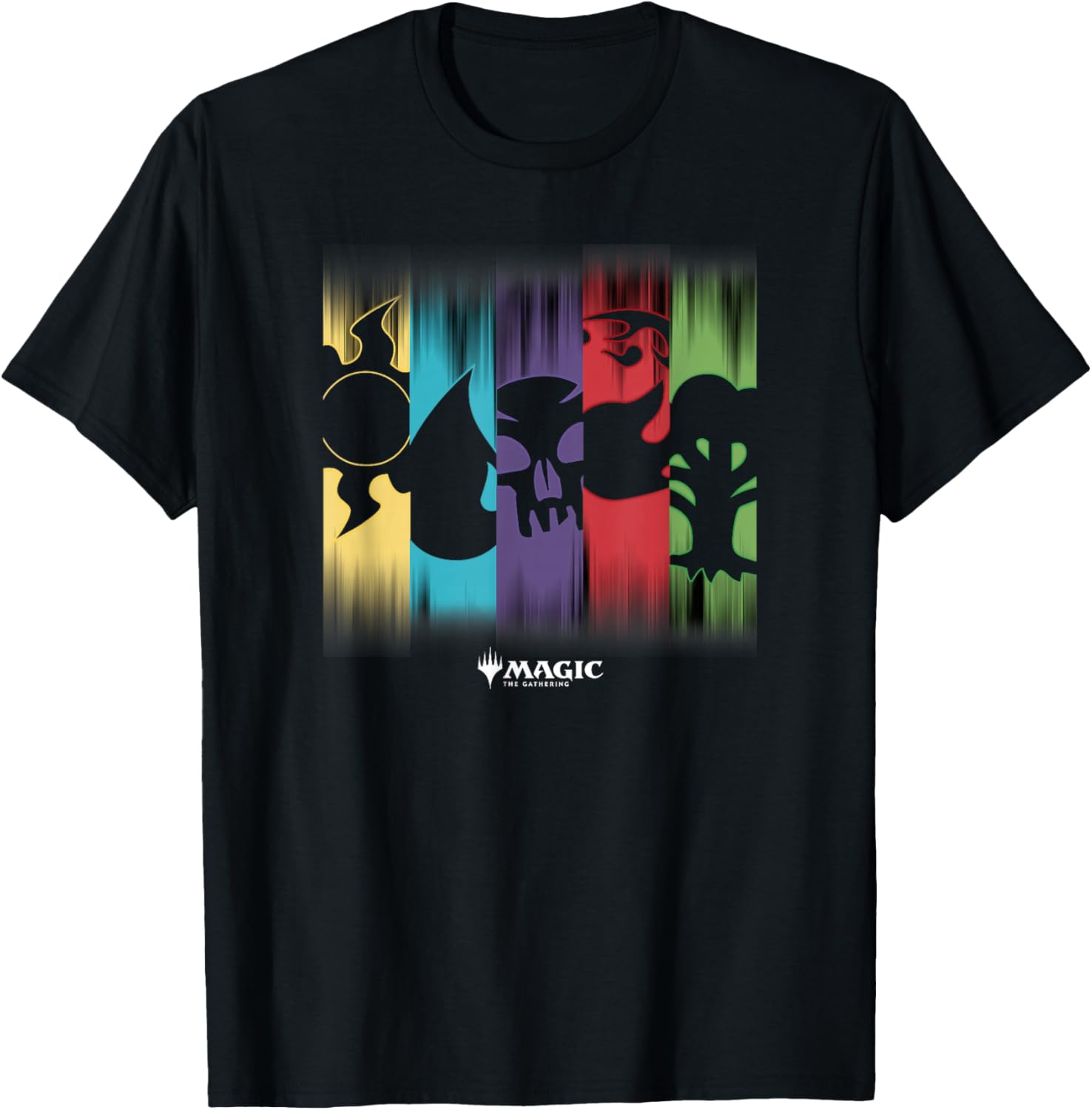 Magic The Gathering Themed Colors and Symbols T-Shirt for Fans - 1
