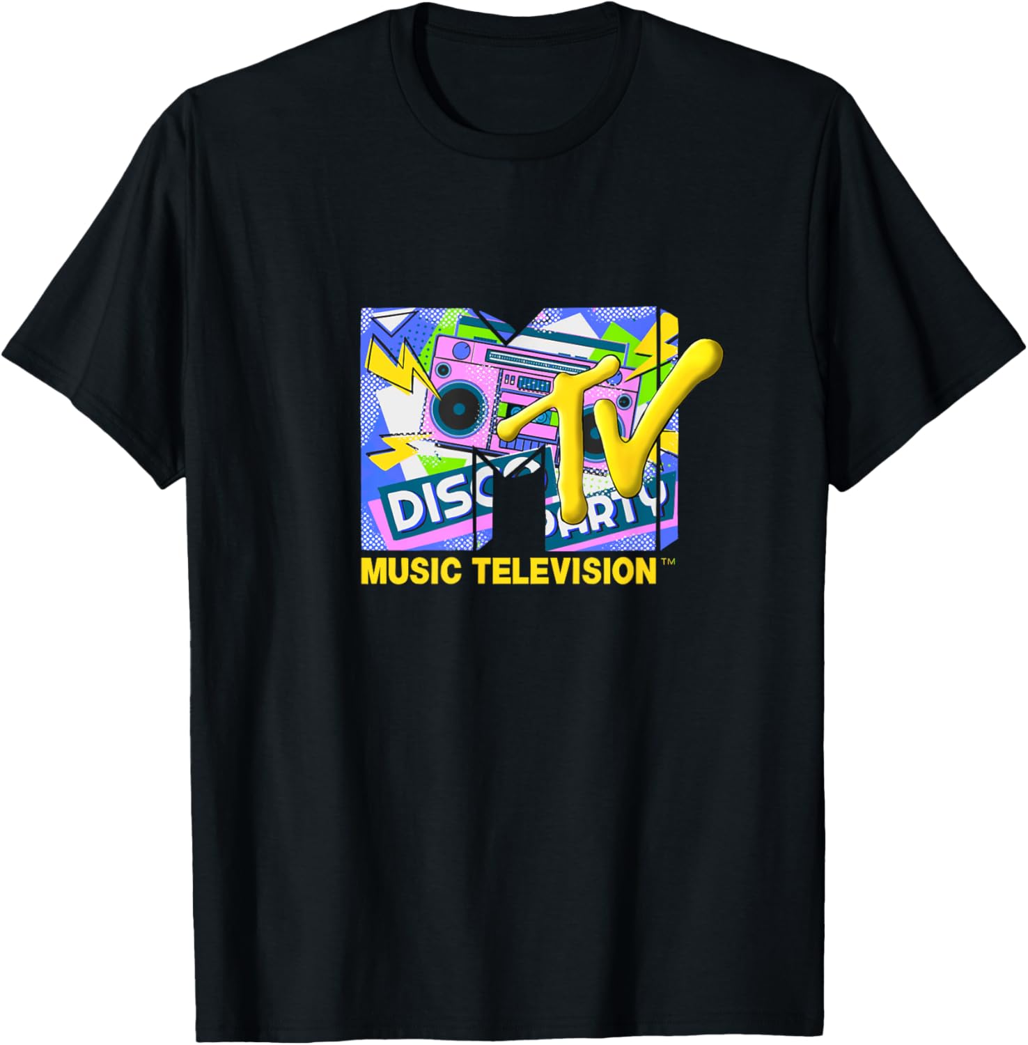 Mademark x MTV Disco Party T-Shirt with Official Logo and Ghettoblaster - 8