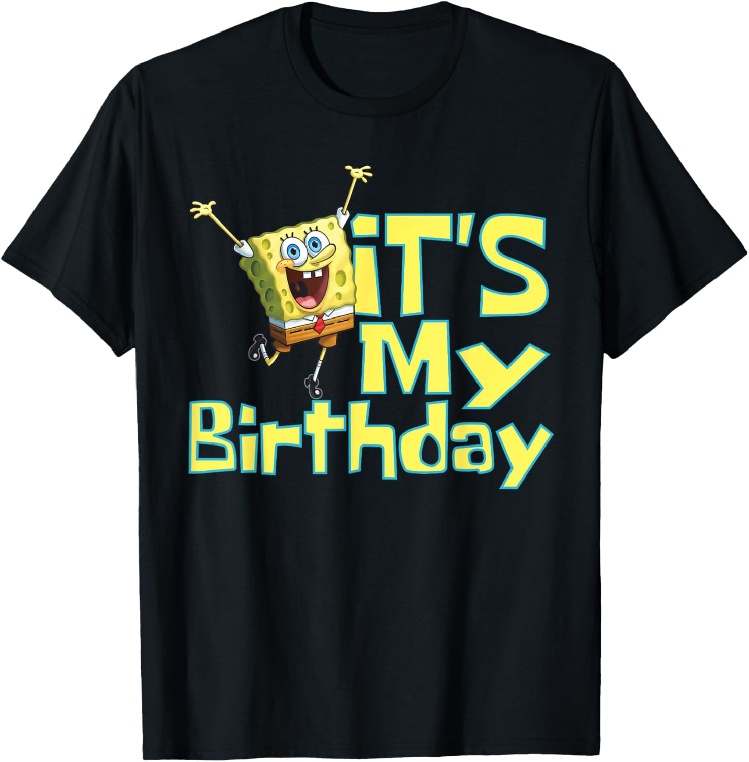 Mademark SpongeBob SquarePants It's My Birthday T-Shirt for Kids - 19