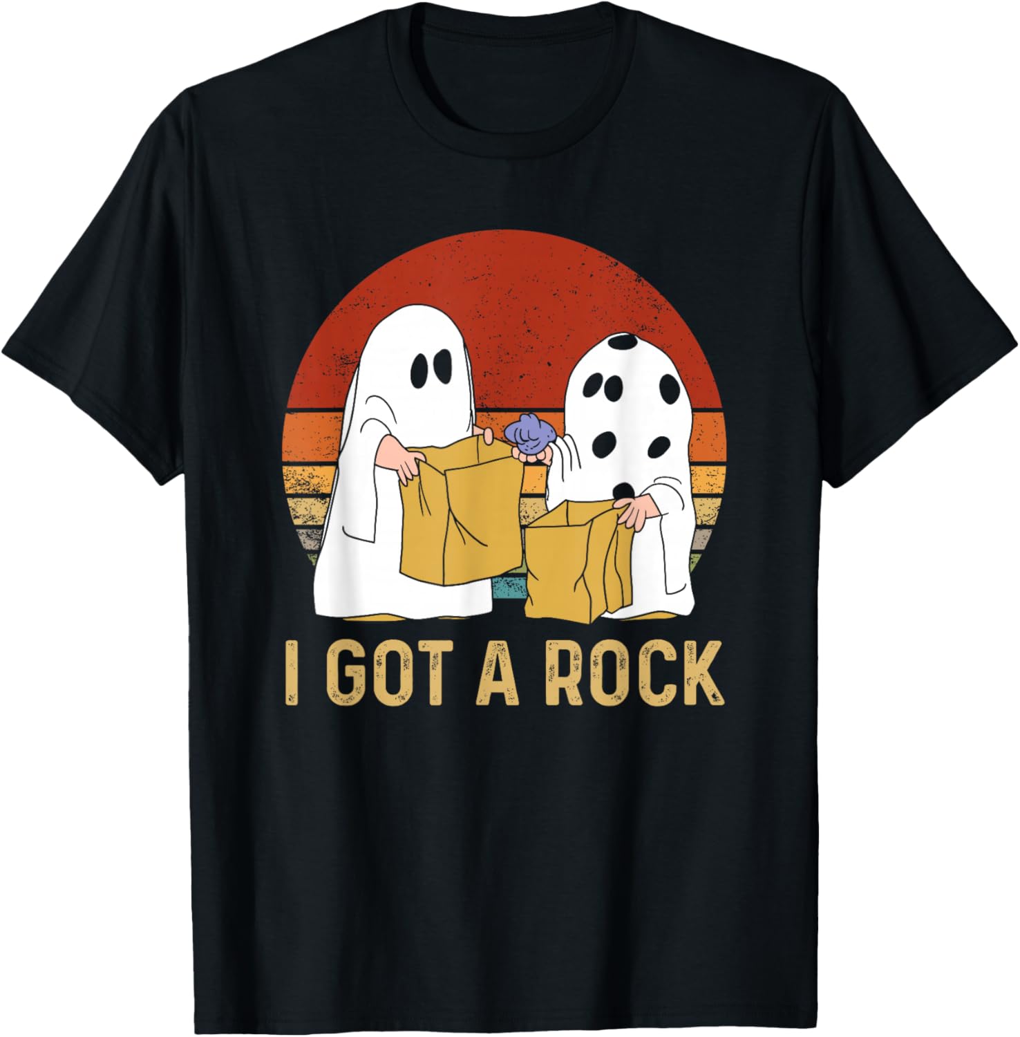 I Got A Rock Halloween Ghost T-Shirt for Fun Trick or Treating - 1
