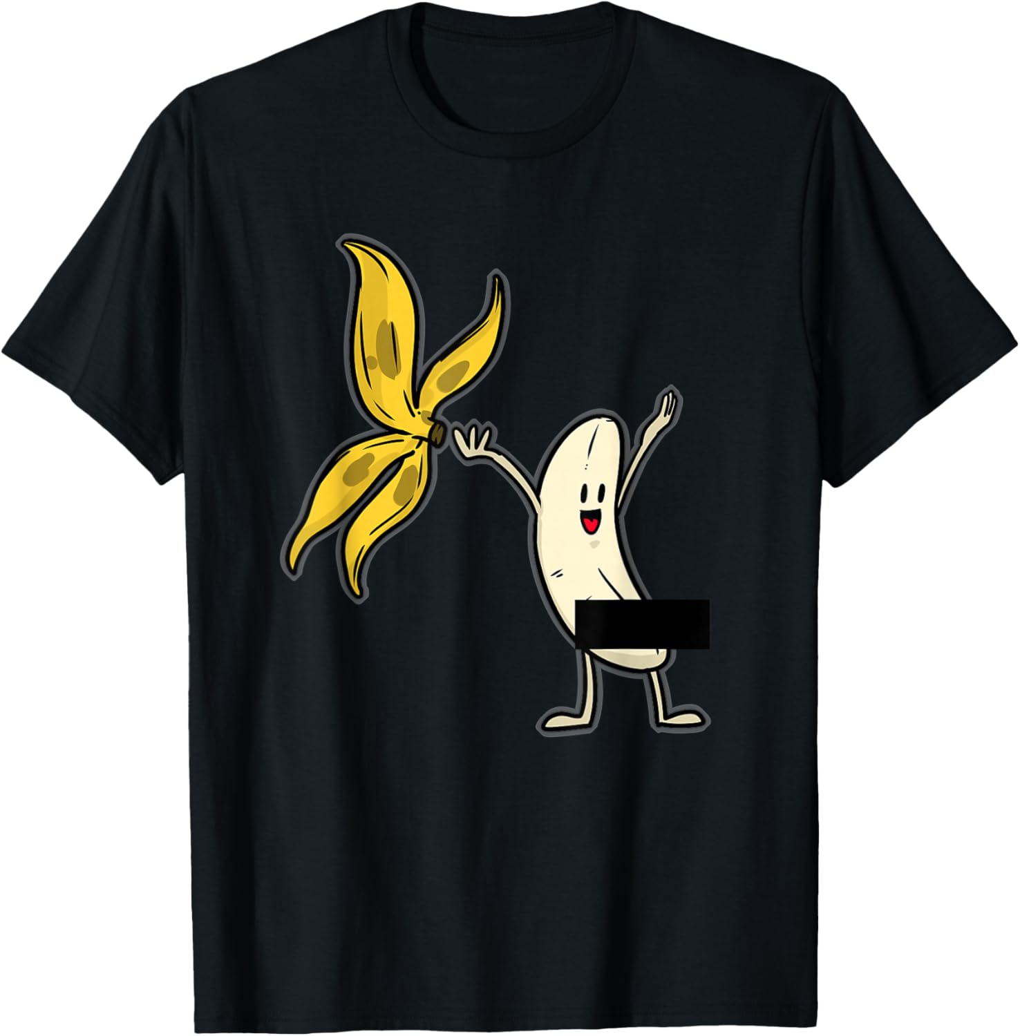 Funny Banana Striptease Censored Adult Tee Shirt for Humor Lovers - 11