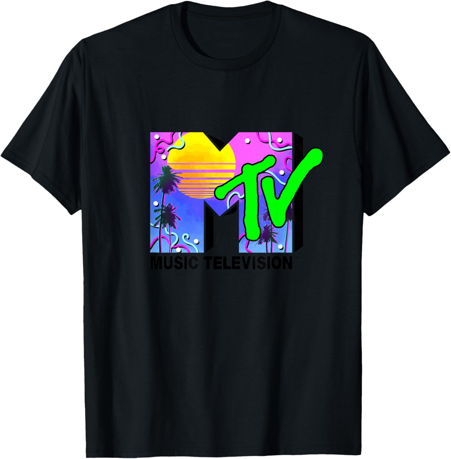 Mademark x MTV Miami Logo Art Deco Colors Sun T-Shirt for Trendy Style - 20
