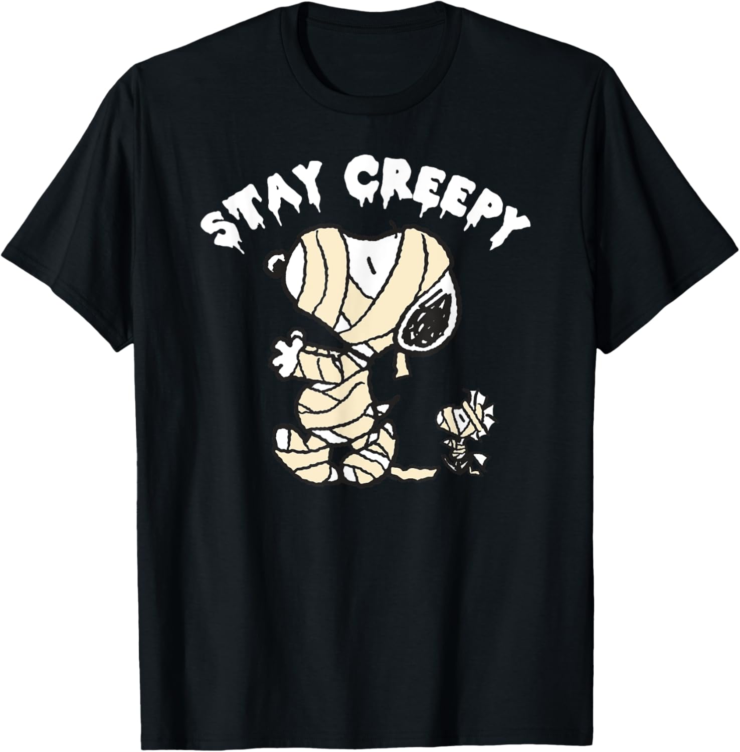 Peanuts Halloween Snoopy Stay Creepy T-Shirt for Fun Fall Fashion - 4