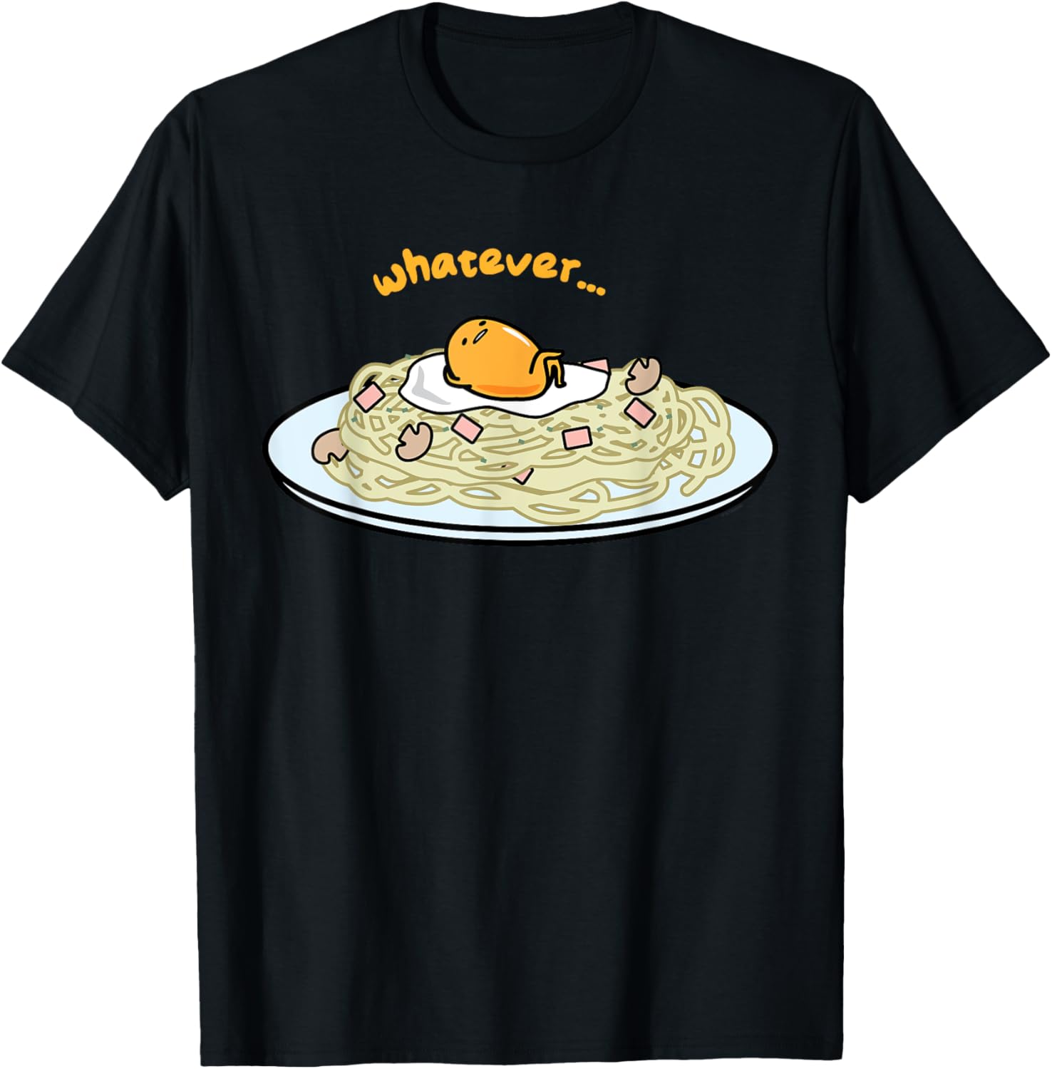 Gudetama Whatever Pasta Tee Shirt Fun Graphic T-Shirt for Fans - 1