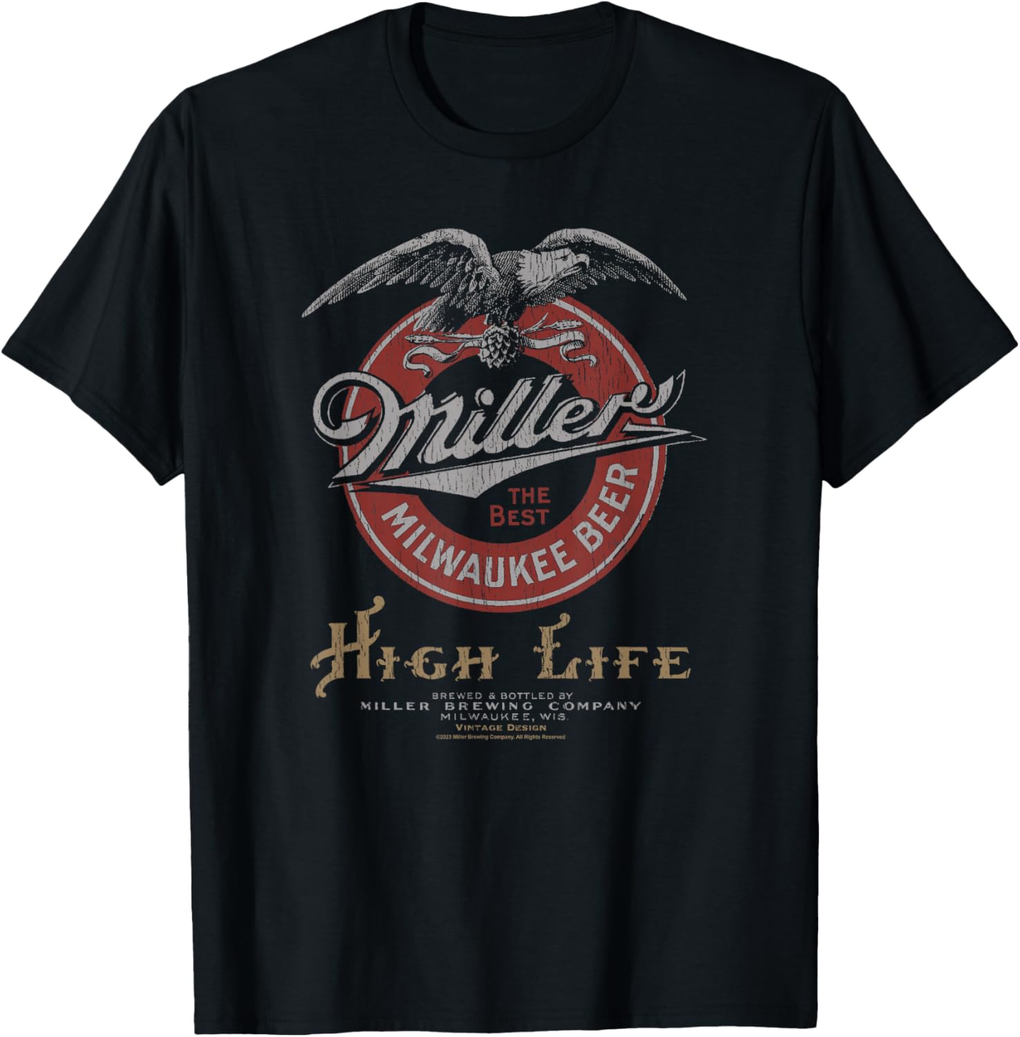 Coors Classic Miller High Life Vintage Beer Logo T-Shirt for Beer Lovers - 3