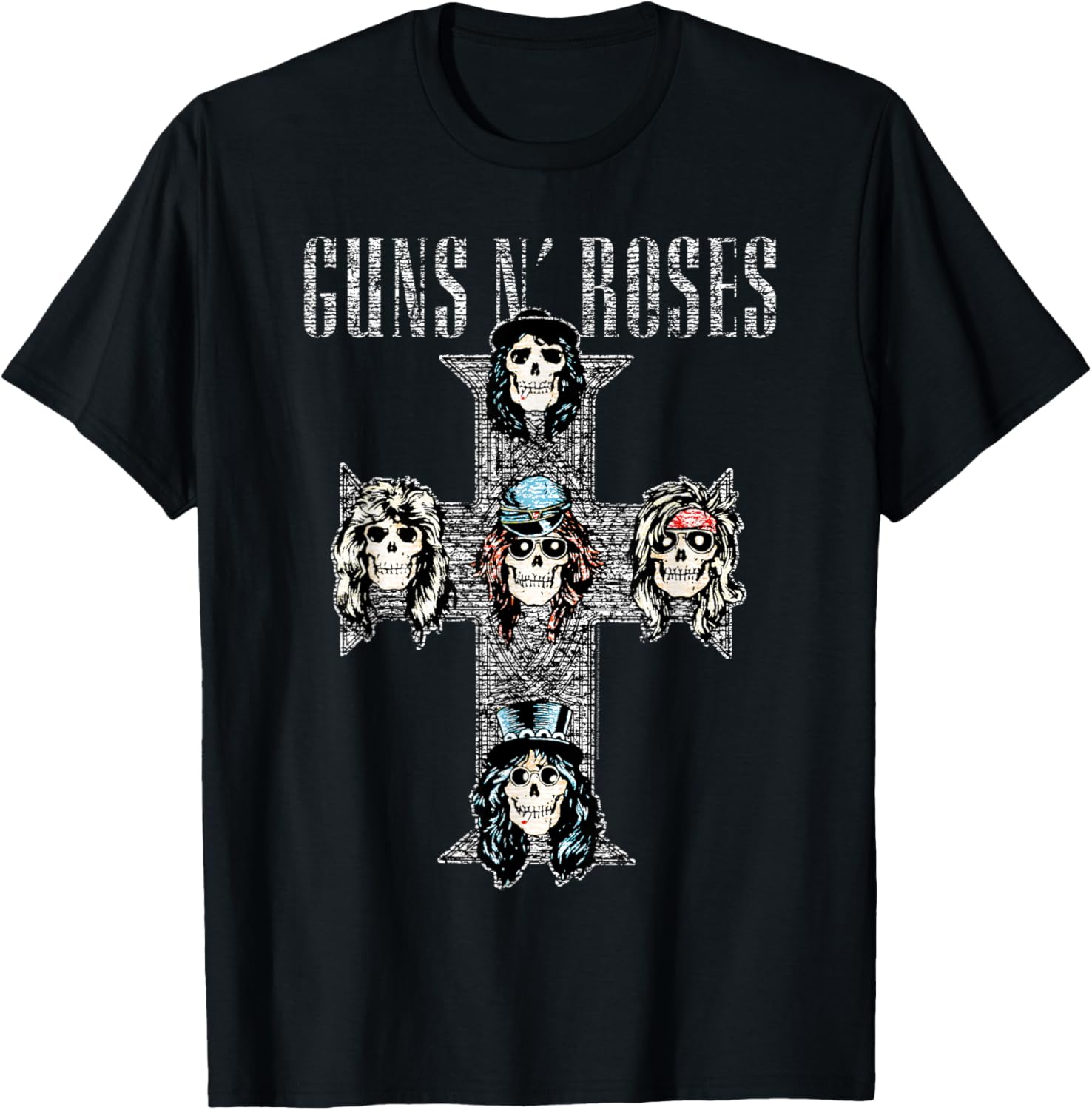 Guns N' Roses Vintage Cross T-Shirt for Men and Women - Classic Rock Style - 1
