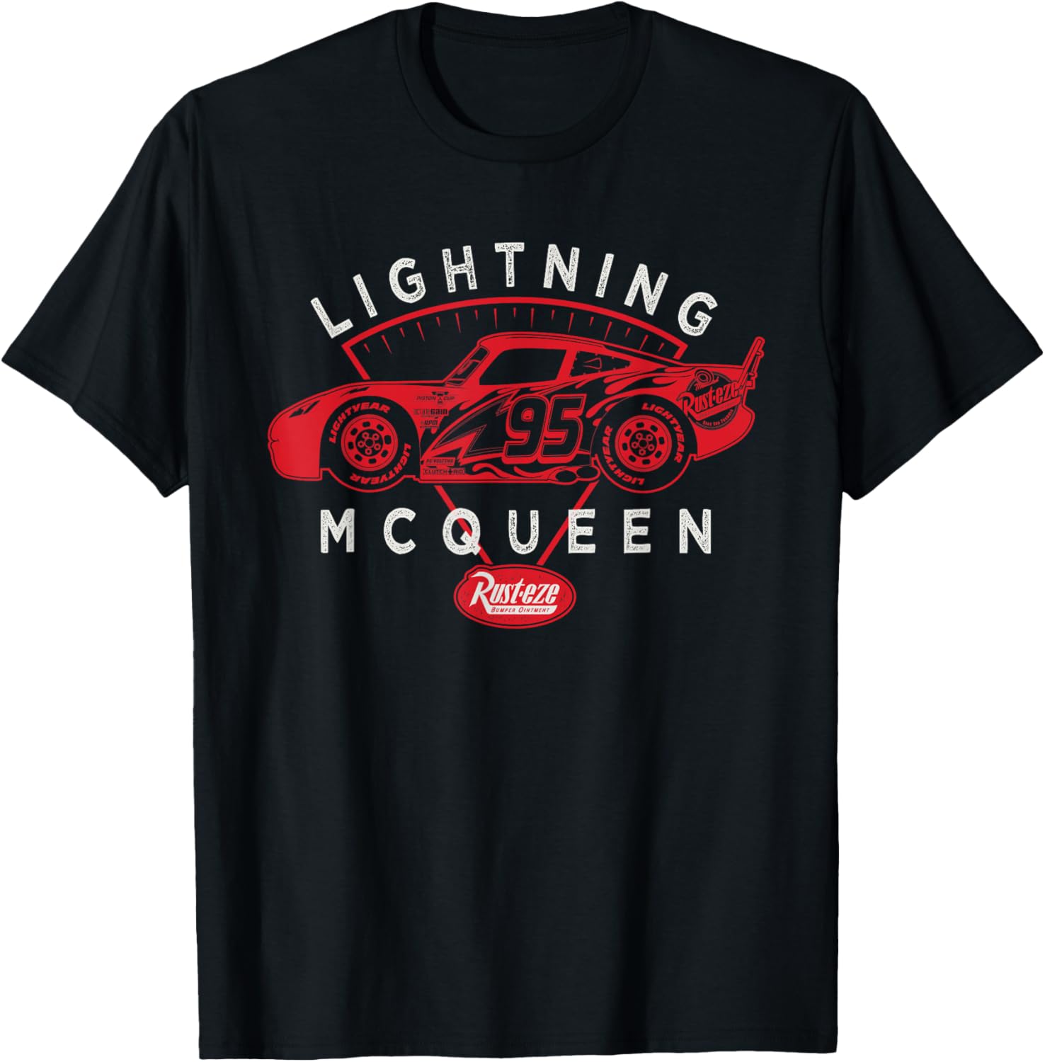 Lightning McQueen Rust-Eze Logo T-Shirt for Disney and Pixar Fans - 10