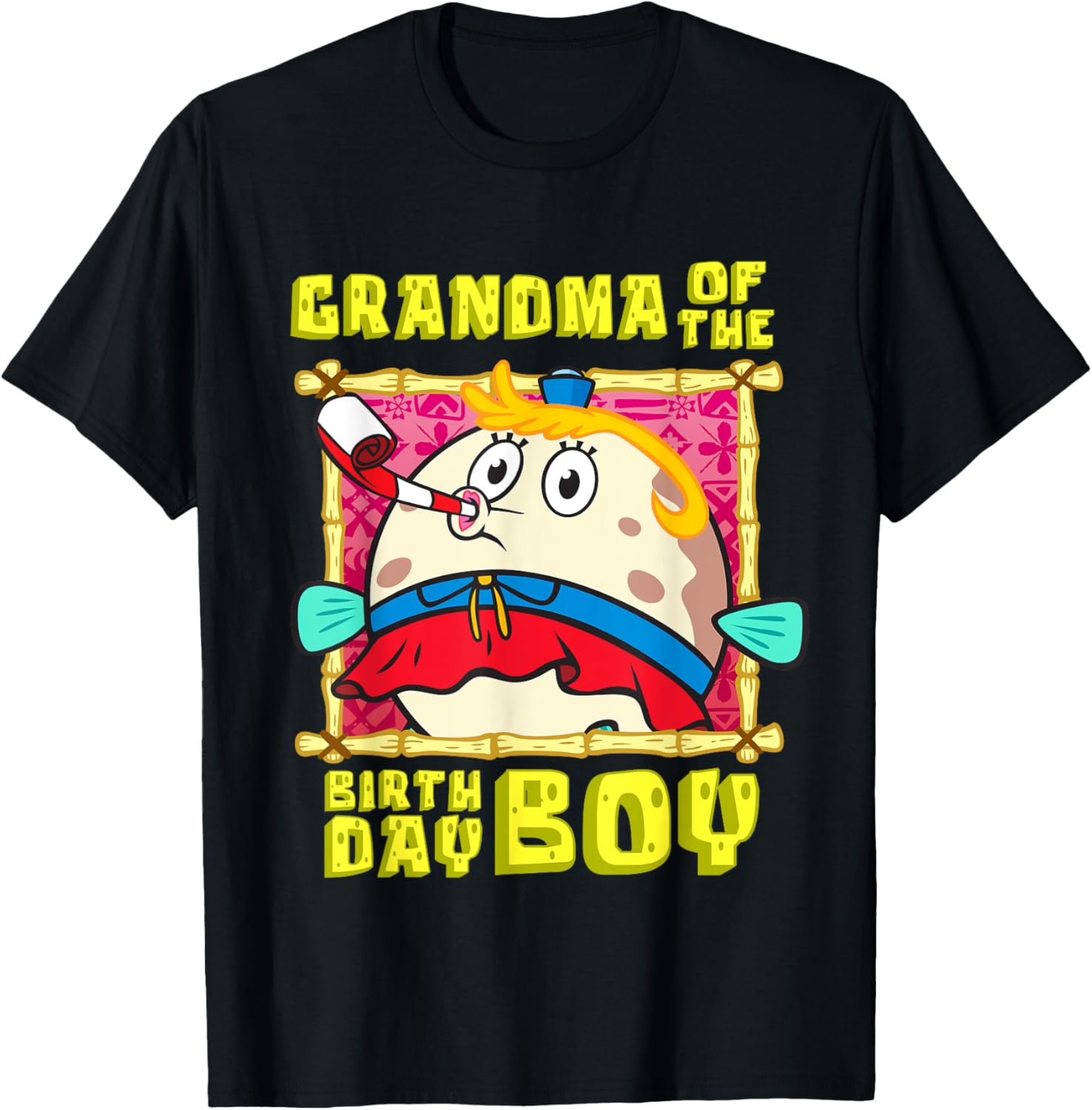 Mademark SpongeBob Mrs Puff Grandma Birthday Boy T-Shirt for All Ages - 2