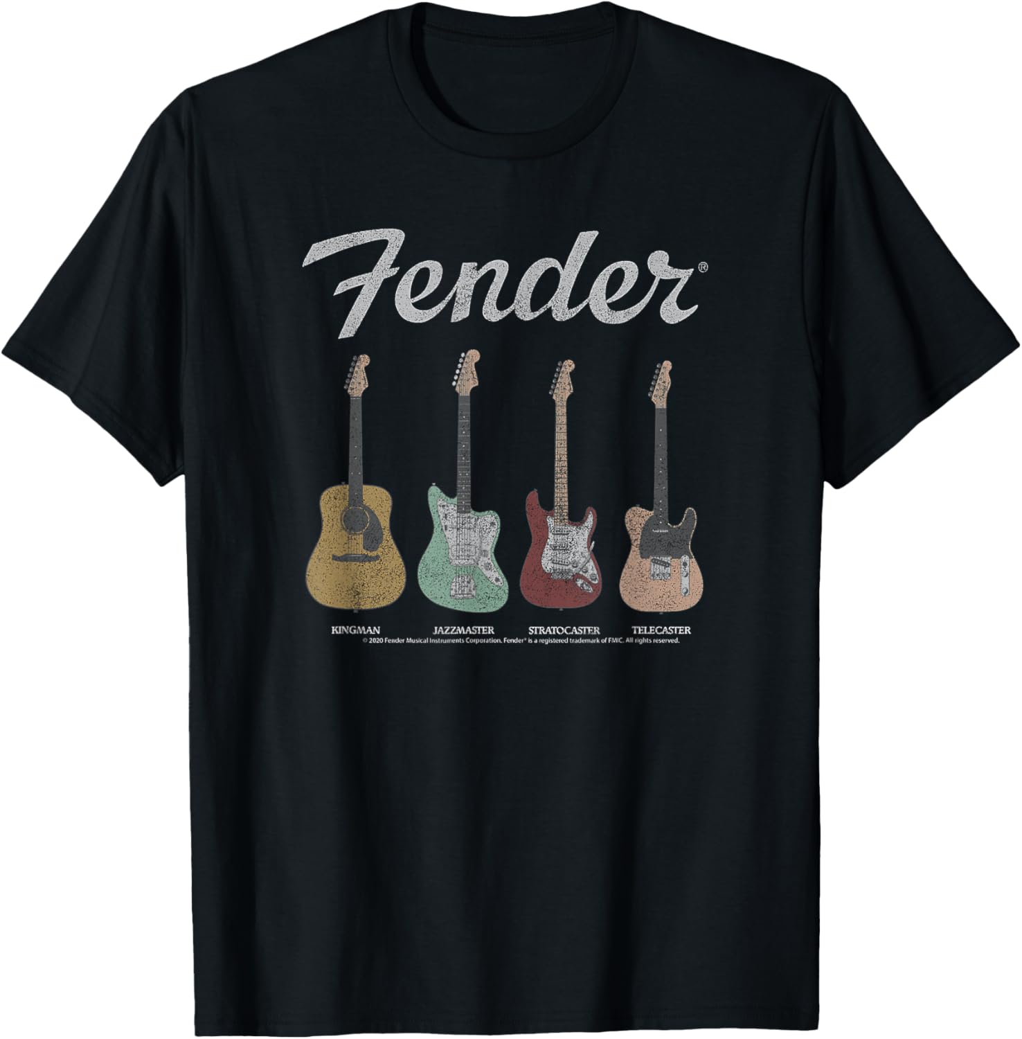 Fender Vintage Guitar Lineup T-Shirt for Music Lovers and Guitarists - 12