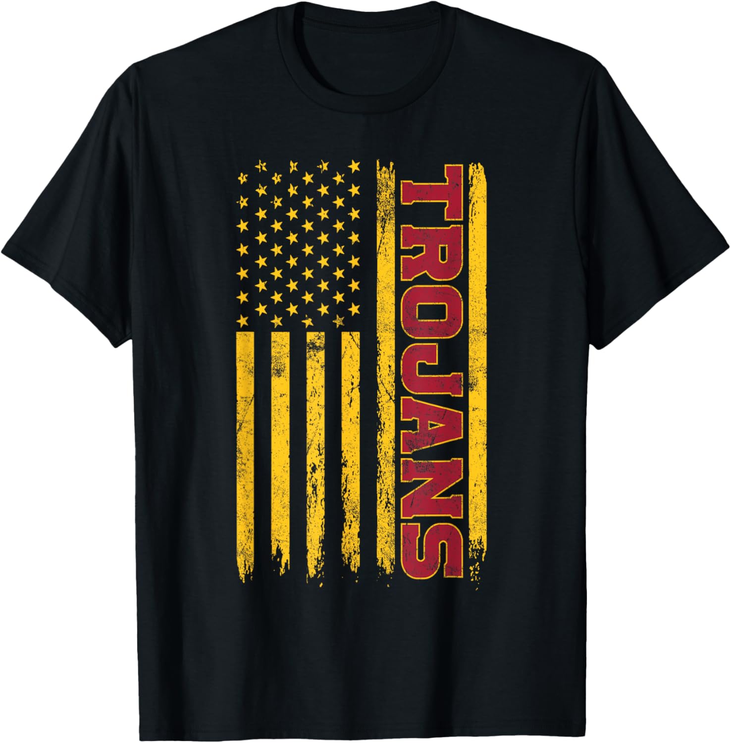 USC Trojans American Flag T-Shirt for Sports Fans and Outdoors Fun - 9