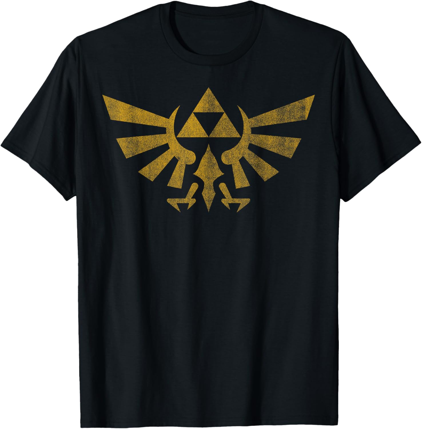 Legend of Zelda Distressed Royal Crest Badge T-Shirt for Fans - 4