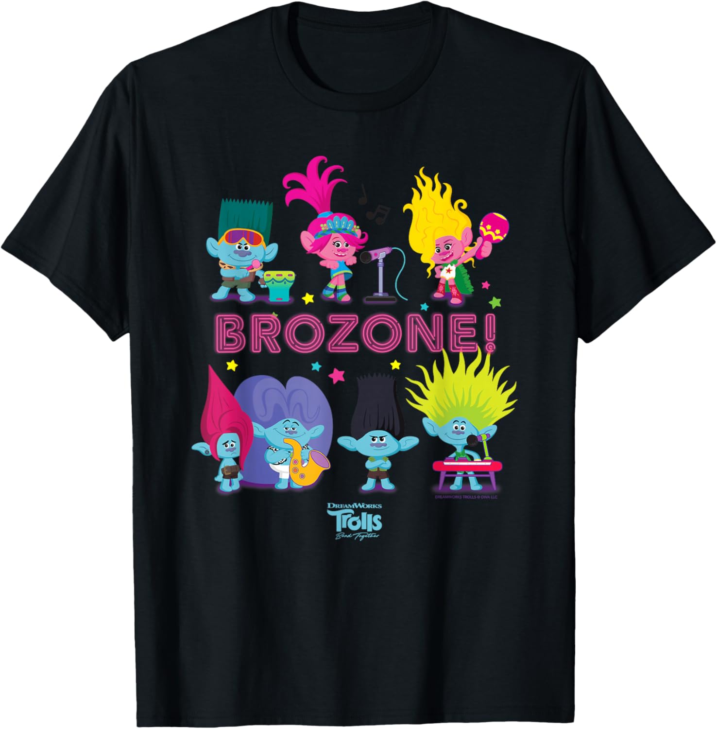 DreamWorks Trolls Band Together BroZone Poppy and Viva Cute T-Shirt - 5