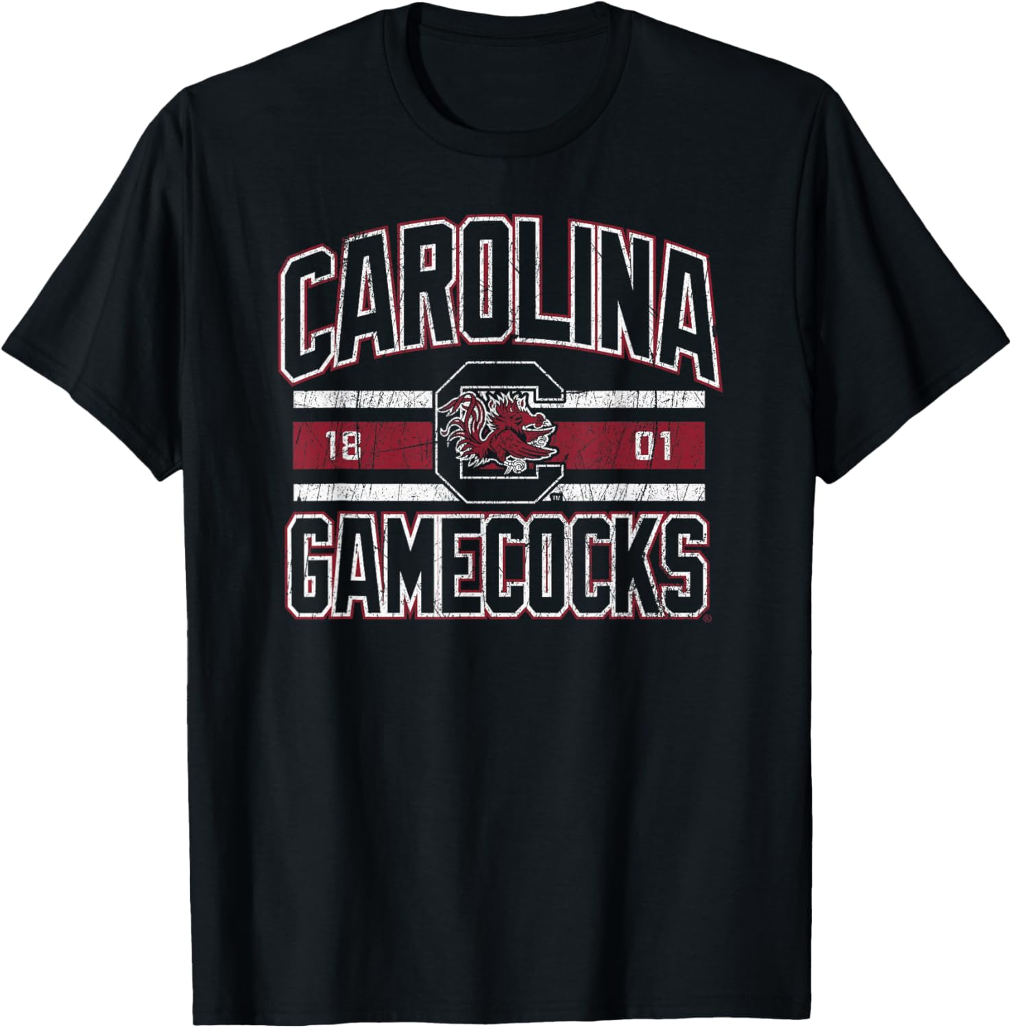 South Carolina Gamecocks Vintage Stripe Official T-Shirt for Fans - 1