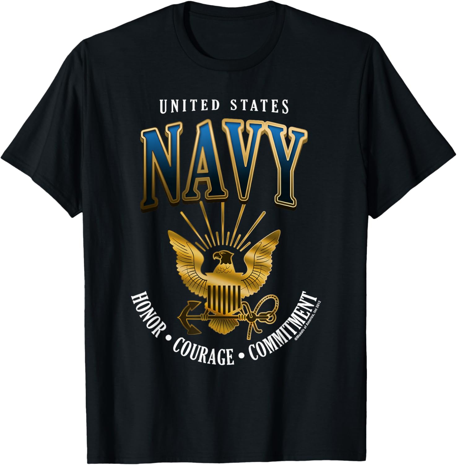 United States Navy Honor Courage Commitment T-Shirt for Proud Fans - 3