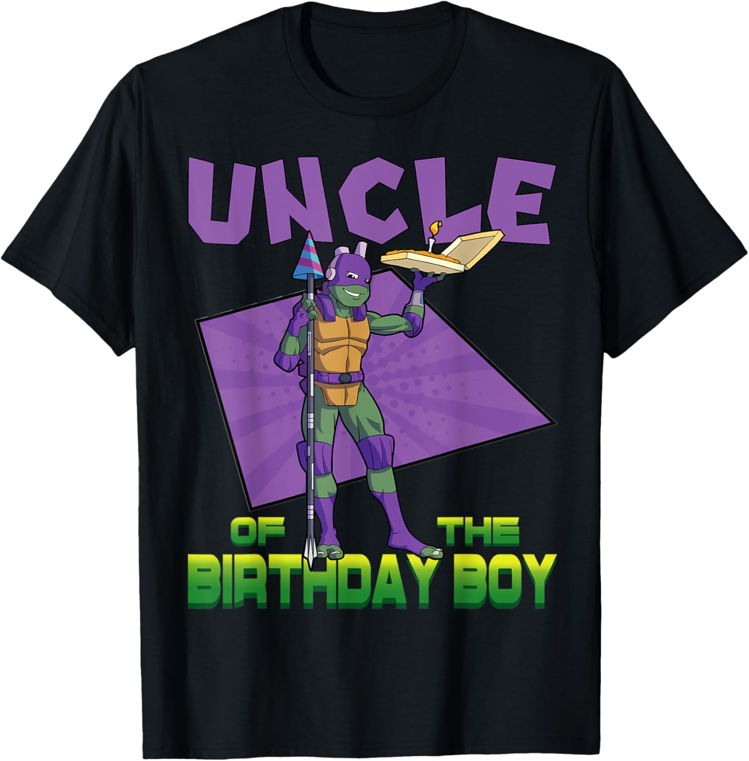Mademark TMNT Donnie Uncle Birthday Boy Pizza Party T-Shirt for Kids - 20