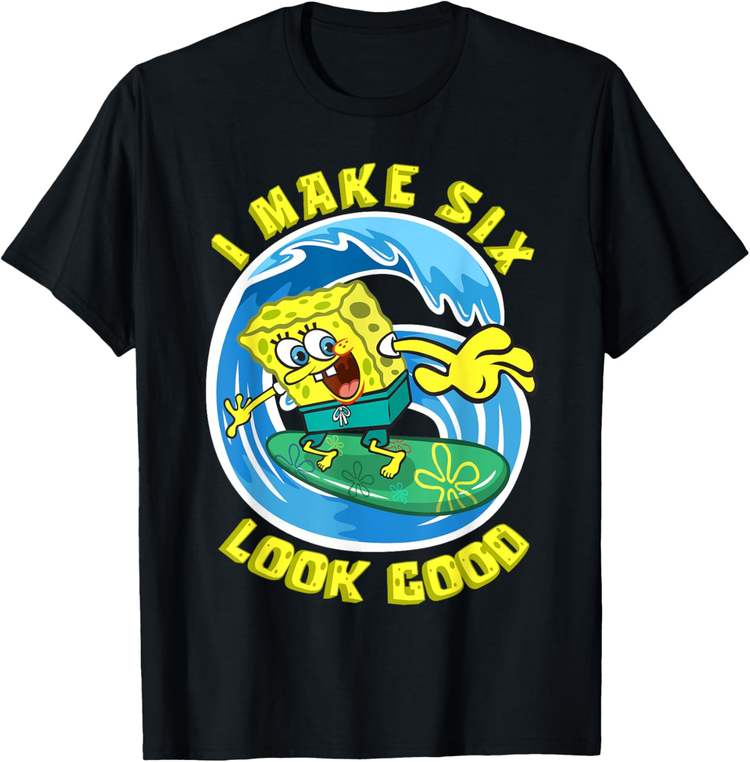 Mademark SpongeBob SquarePants 6th Birthday T-Shirt for Kids Fun Gift - 18
