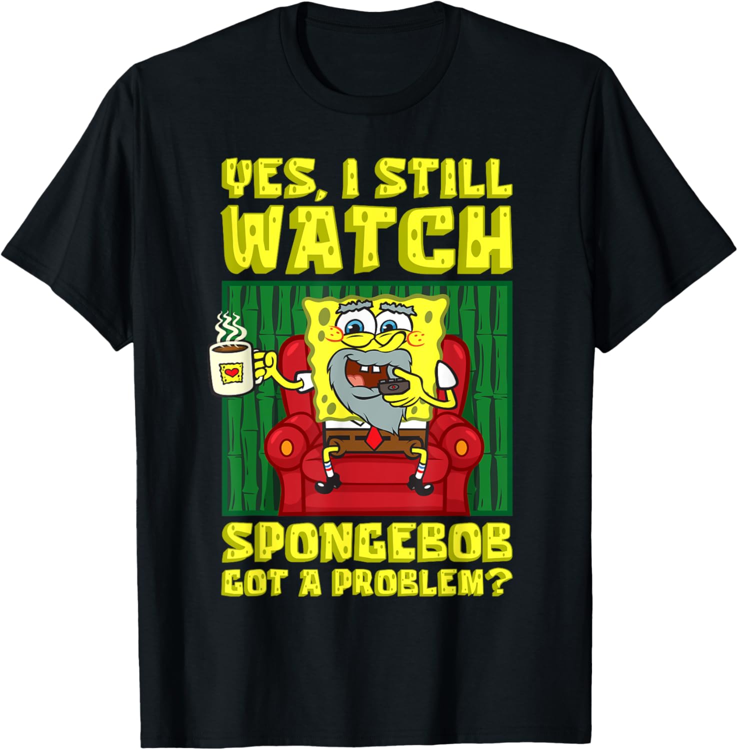 Mademark x SpongeBob Adult T-Shirt I Still Watch SpongeBob Humor Tee - 7