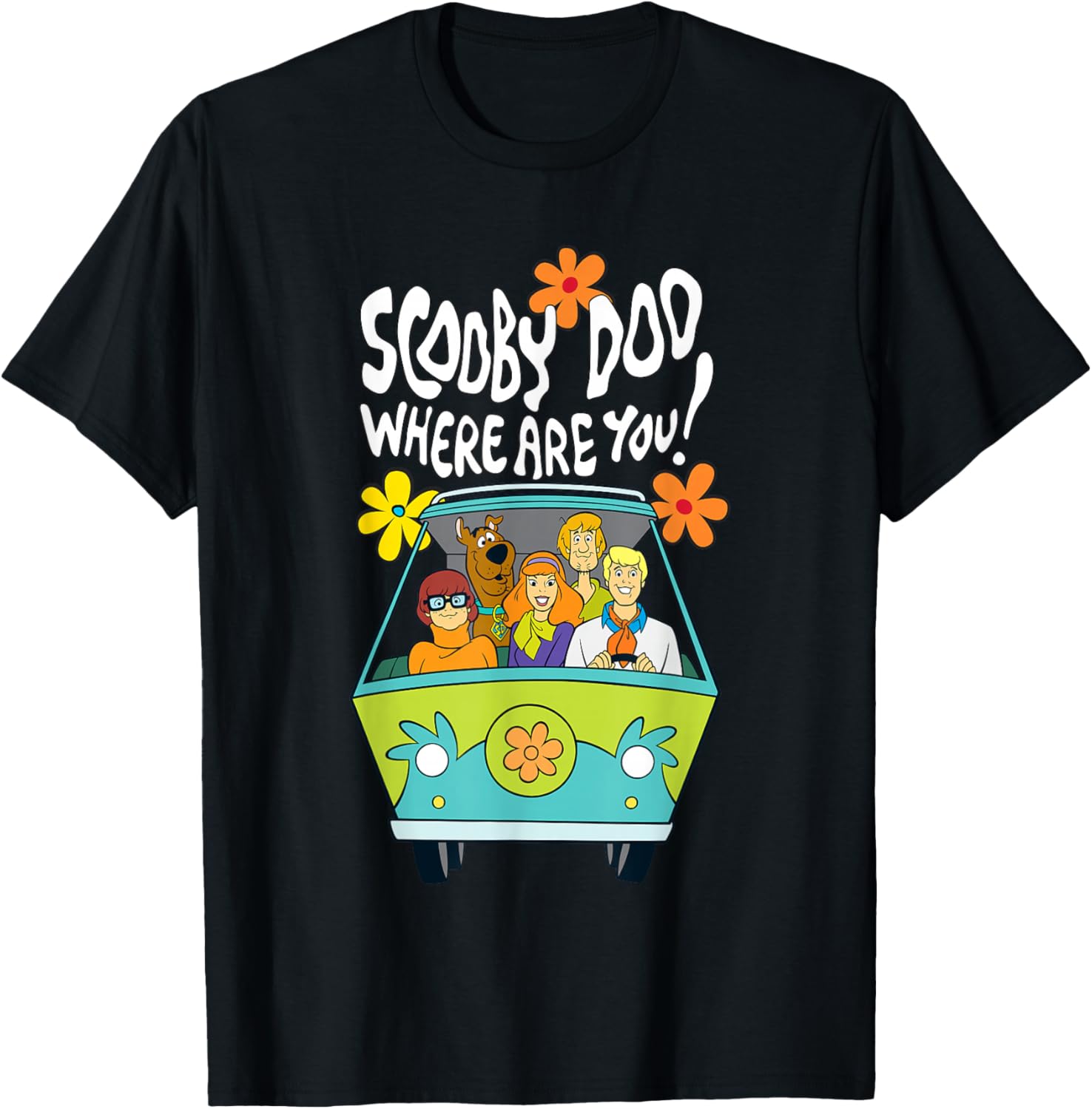 Scooby-Doo Vintage Mystery Machine Floral T-Shirt for Fun Style - 5