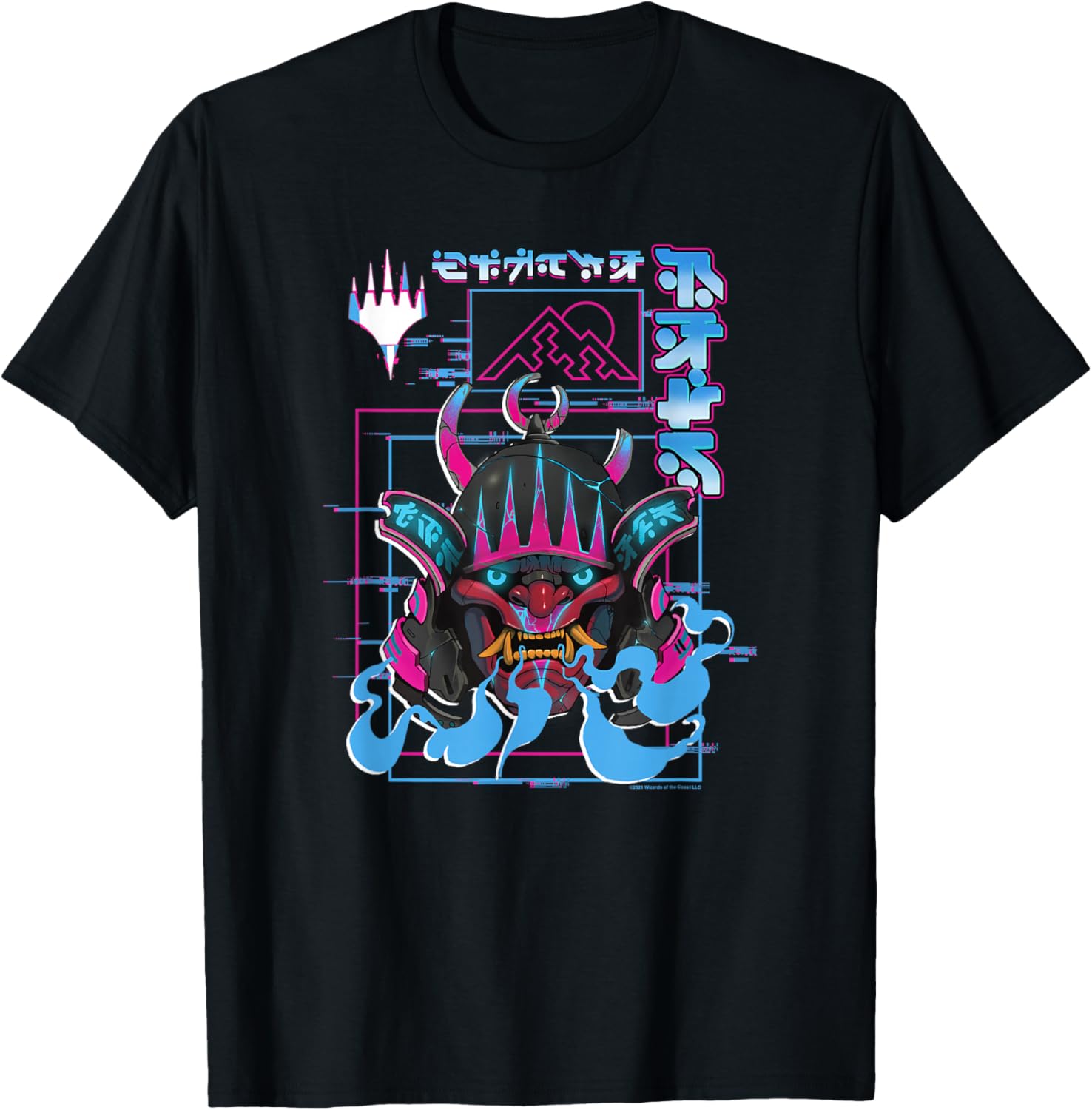 Magic The Gathering Kamigawa Neon Samurai Poster T-Shirt for Fans - 2
