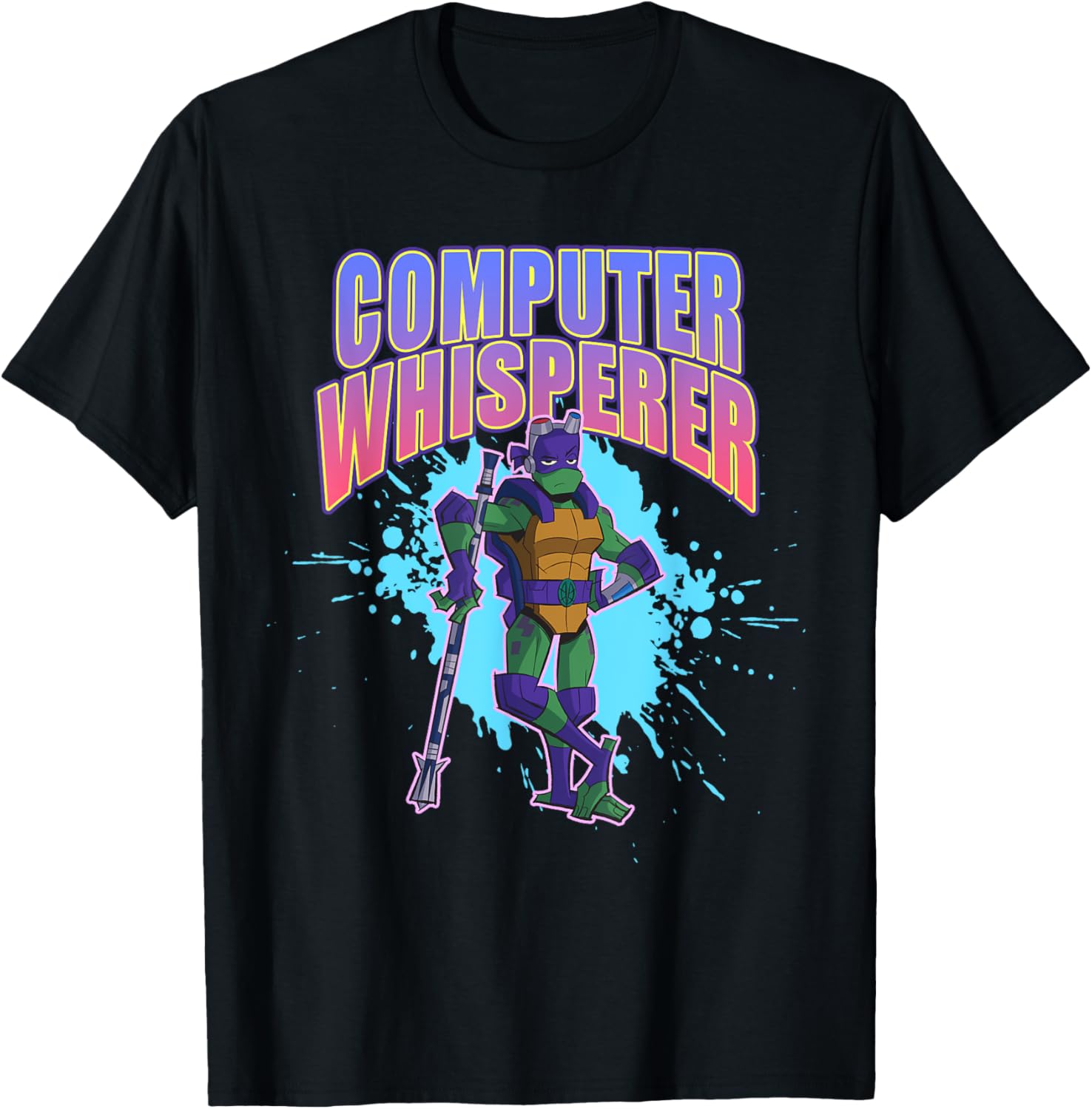 Mademark Teenage Mutant Ninja Turtles Donatello Loves to Code T-Shirt - 2