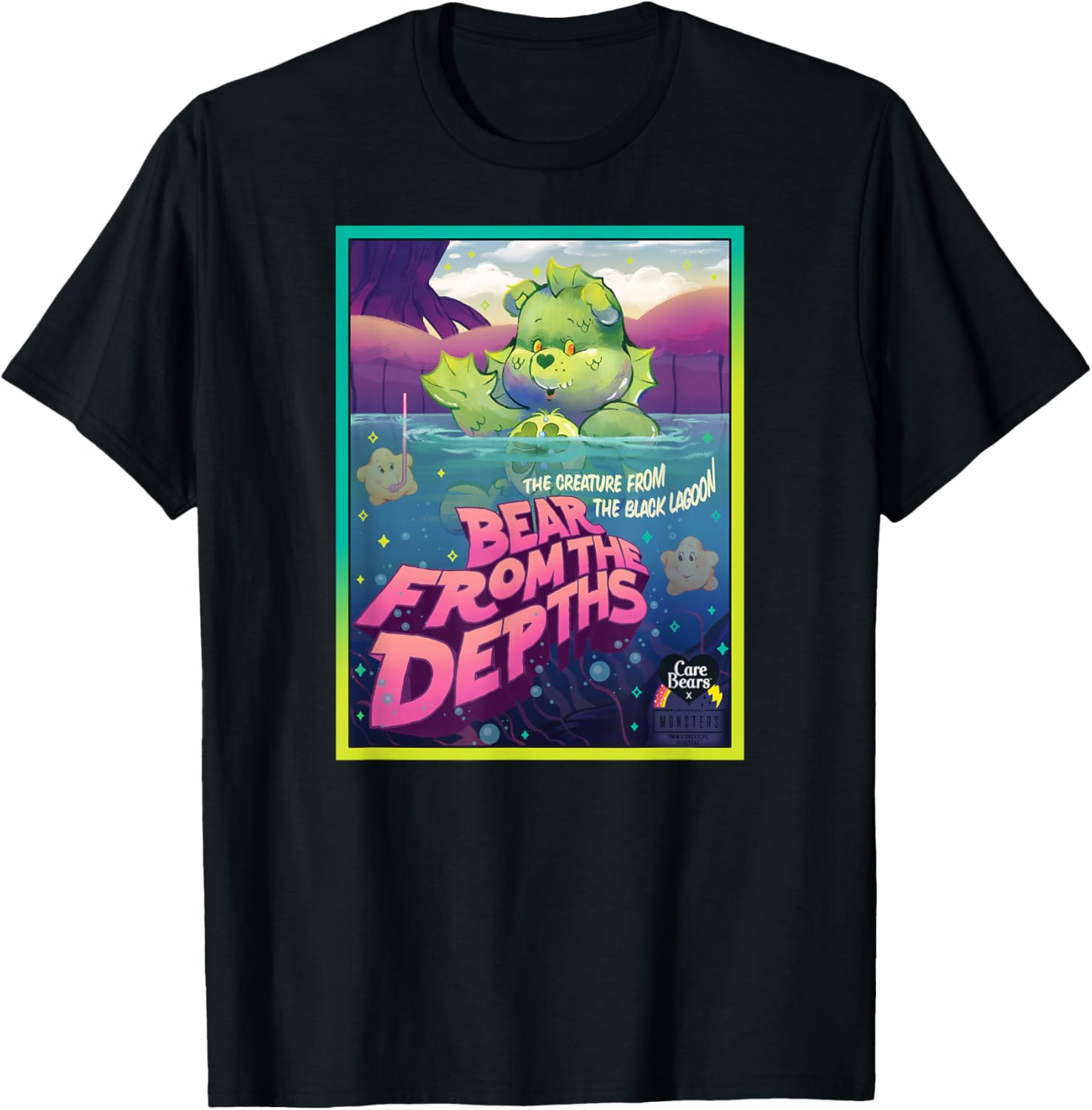 Care Bears Universal Monsters Good Luck Bear Creature T-Shirt for Fans - 7
