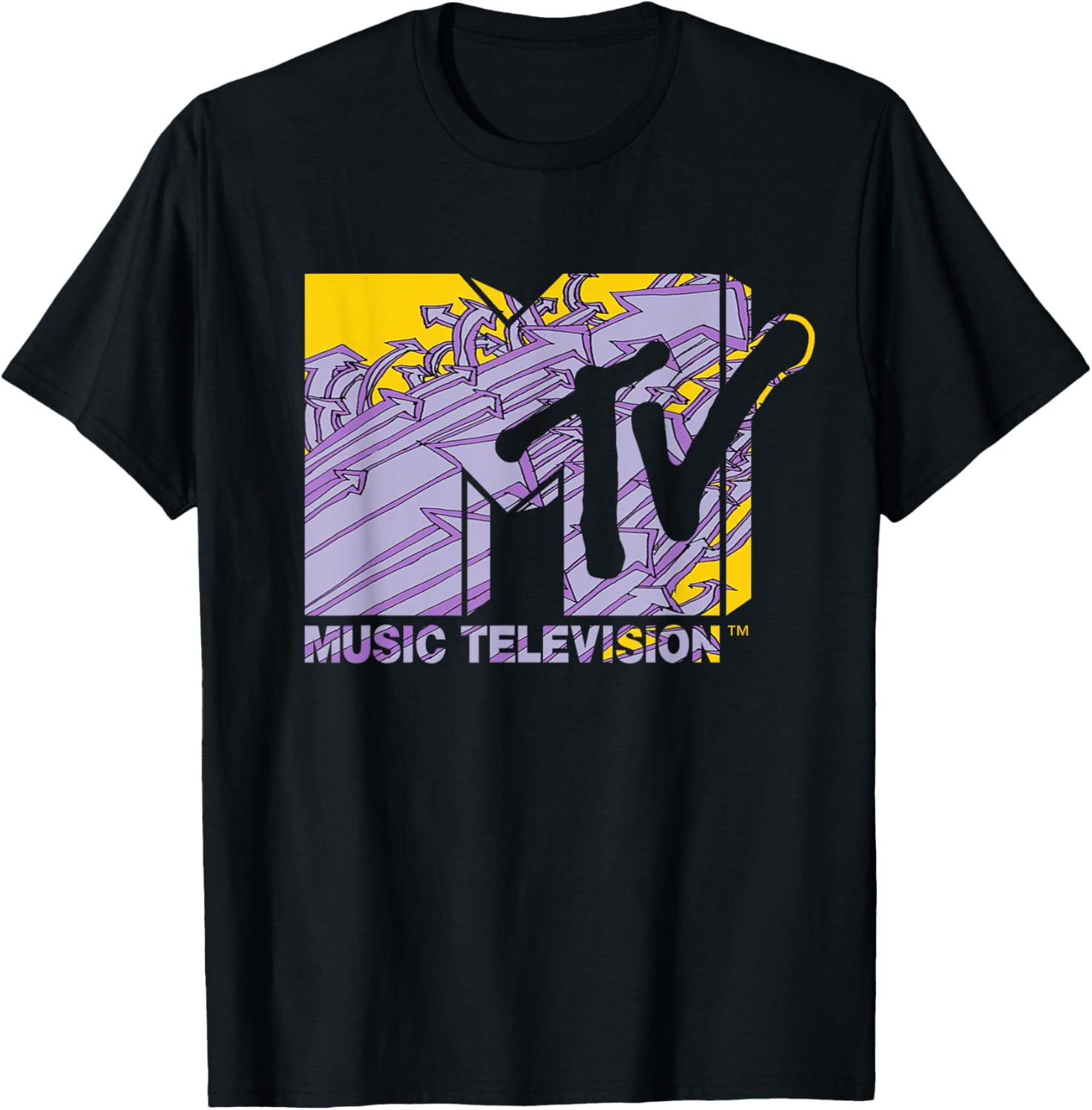 Mademark x MTV Logo Arrows of Time Future Art T-Shirt for Men and Women - 5