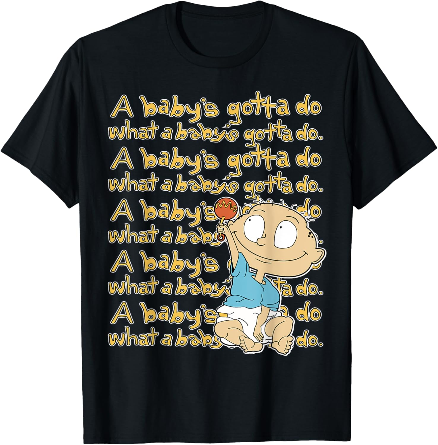 Mademark x Rugrats Tommy A Baby's Gotta Do What a Baby's Gotta Do T-Shirt - 7