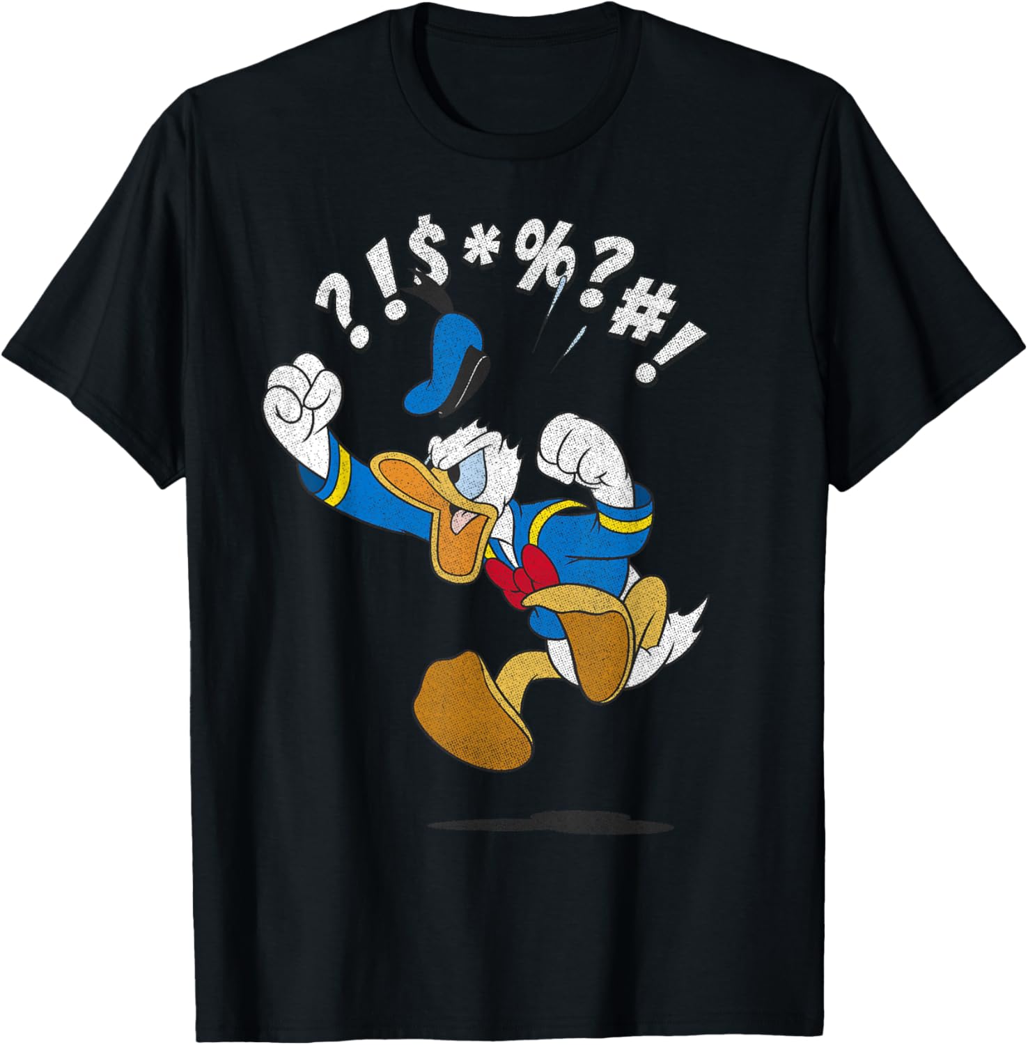Vintage Donald Duck Angry Jump T-Shirt featuring Disney Mickey and Friends - 3