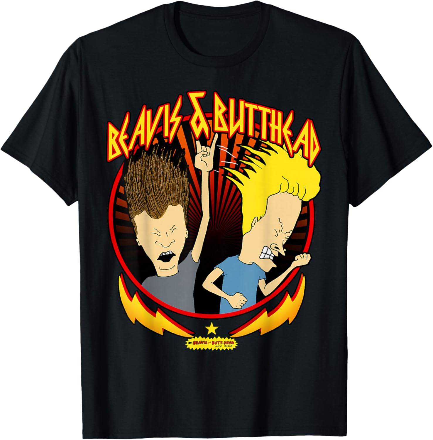 Beavis and Butt-Head Metal Colors Rock Out Graphic T-Shirt for Fans - 5
