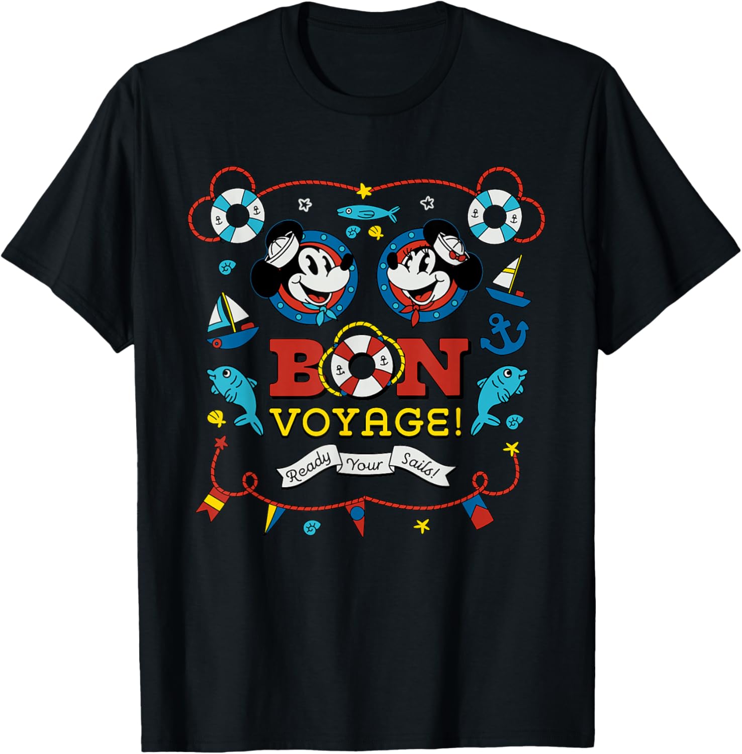 Disney Cruise Mickey and Minnie Mouse Bon Voyage Vacation T-Shirt - 2