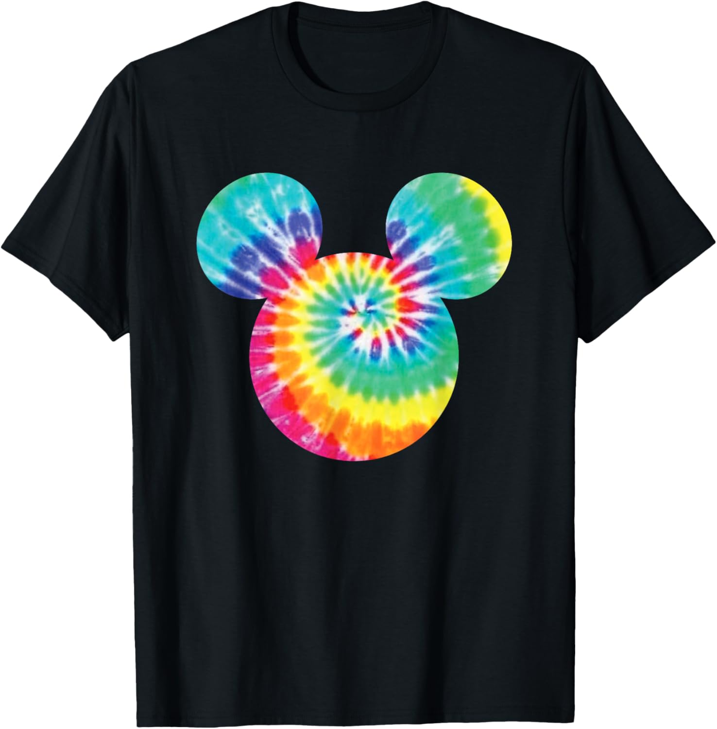 Disney Mickey Mouse Rainbow Tie-Dye Short Sleeve T-Shirt for Fun Style - 10