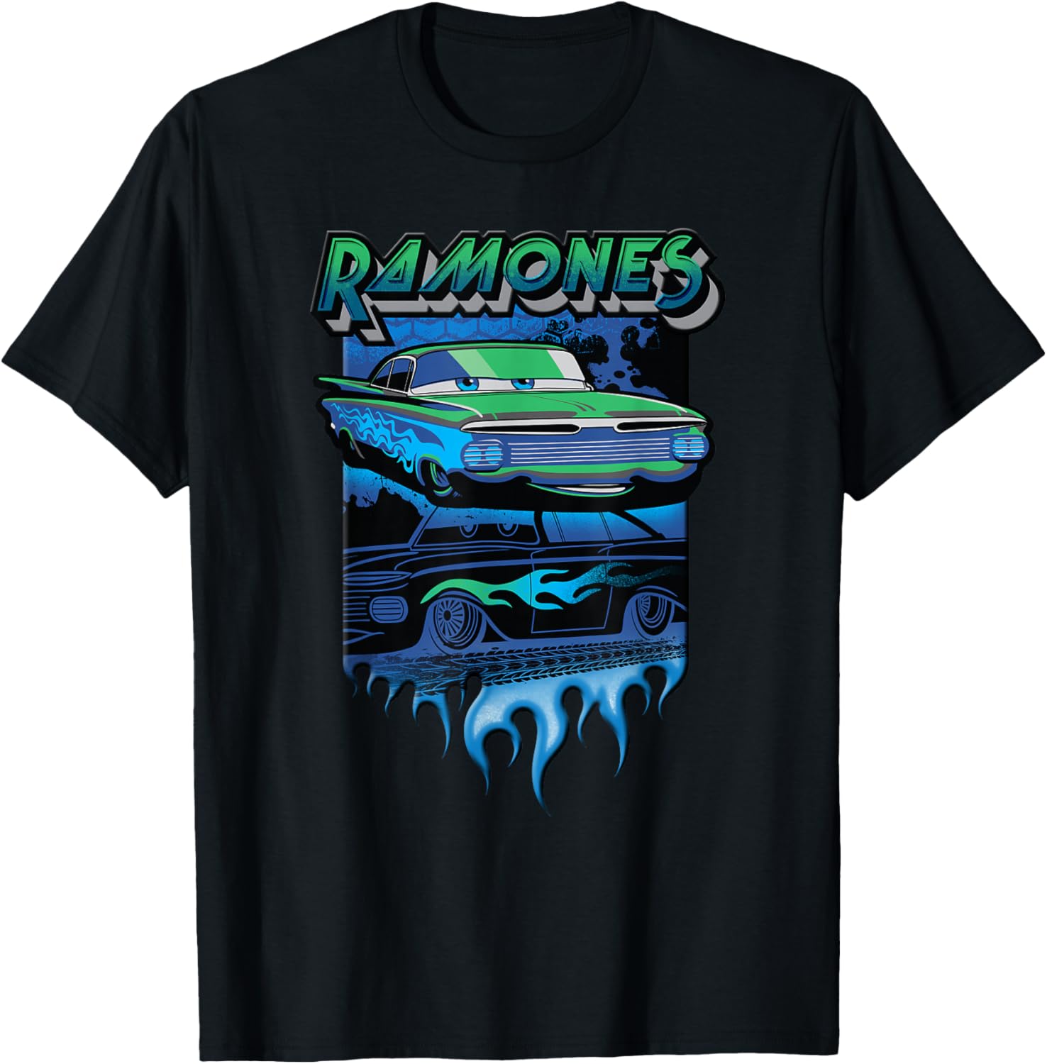 Disney Pixar Cars Ramones Big Flames T-Shirt for Kids and Fans - 9