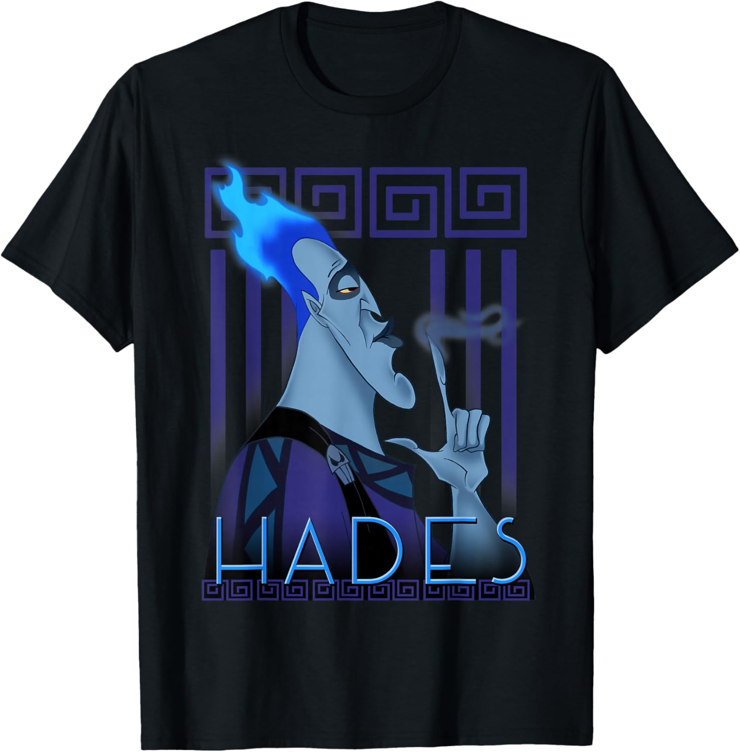 Disney Hercules Hades Geometric Portrait Graphic T-Shirt for Fans - 1