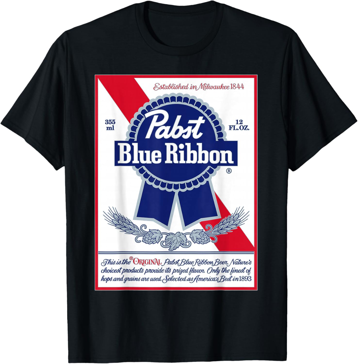 Pabst Vintage Blue Ribbon T-Shirt Stylish Fashion for Casual Wear - 1