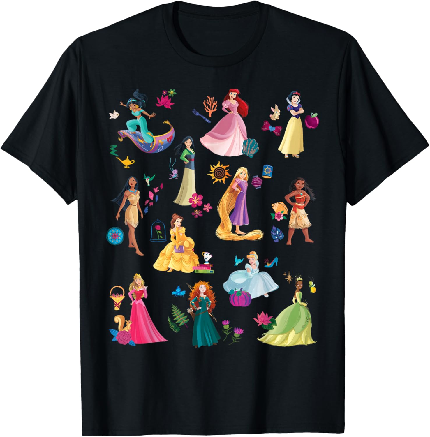 Disney Princess Magical Print T-Shirt for Kids Fun and Fashionable Wear - 29