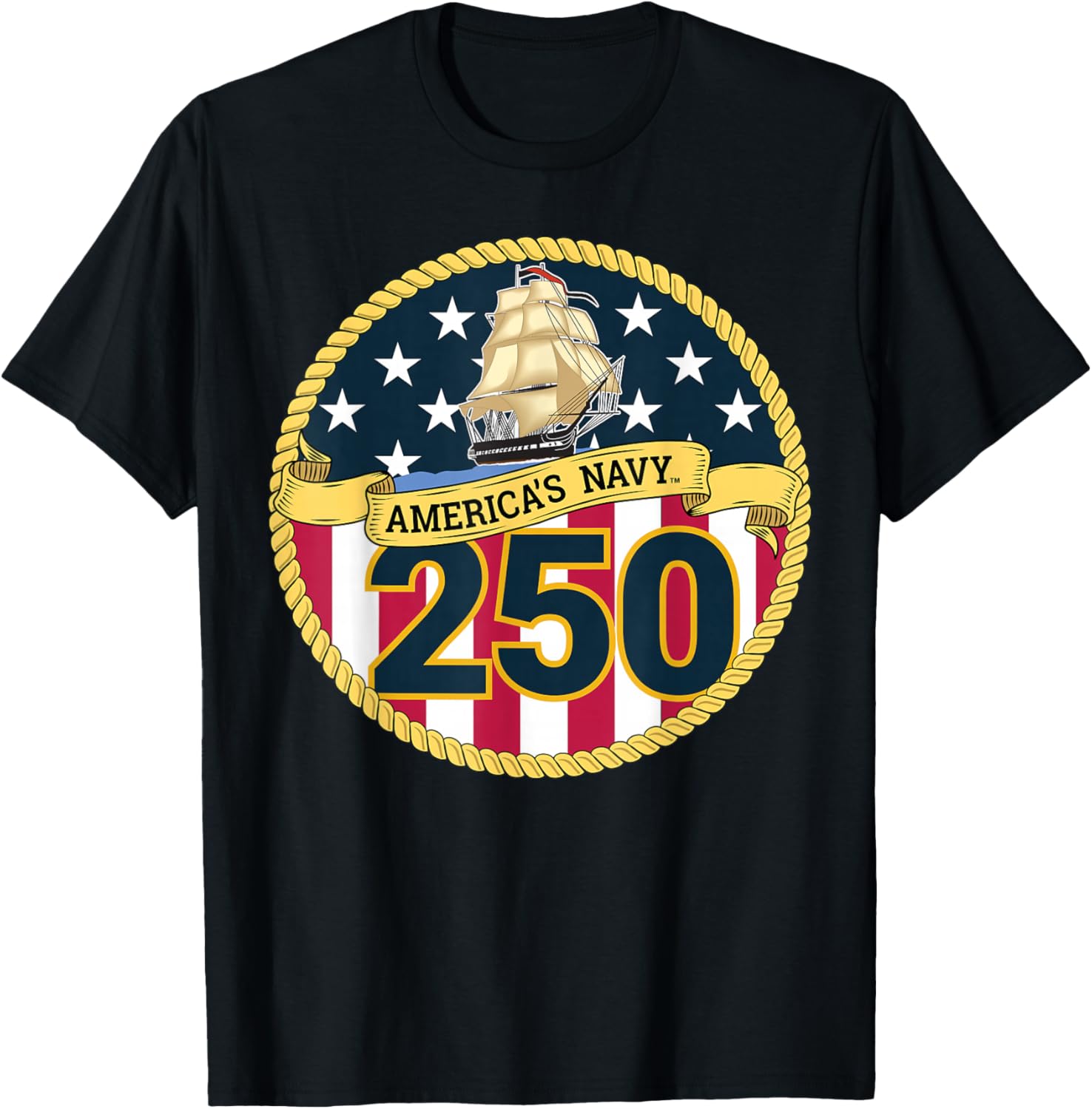 Official US Navy 250th Anniversary T-Shirt for Veterans and Fans - 3