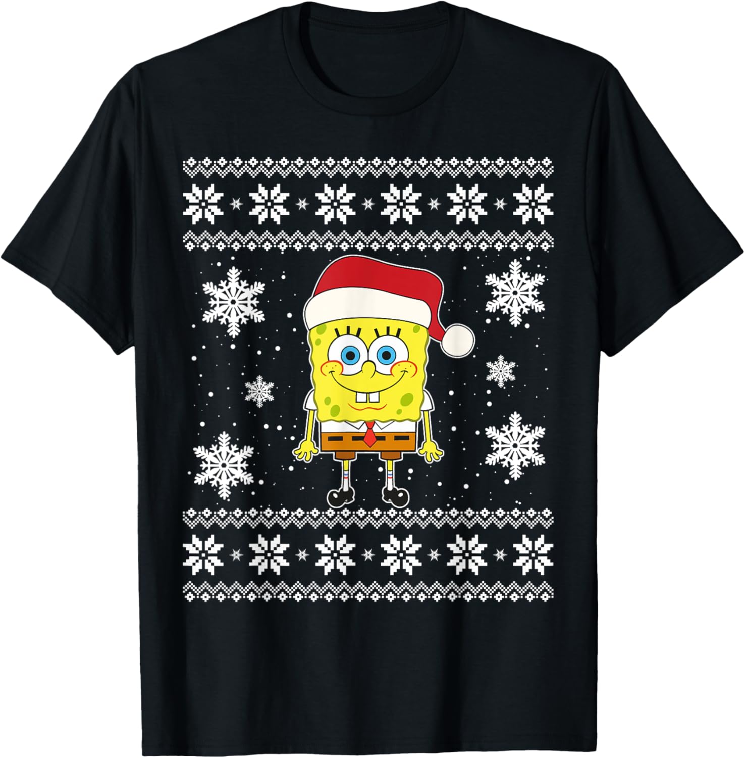 Mademark SpongeBob SquarePants Holiday Christmas Graphic T-Shirt for Fun - 14
