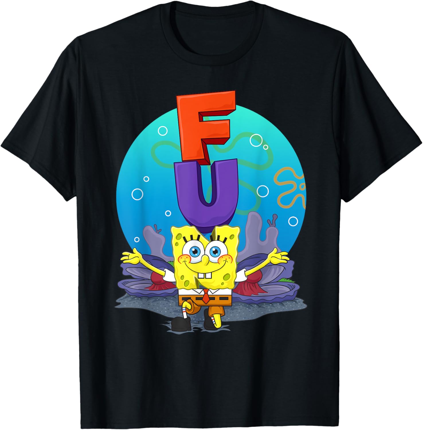 Mademark SpongeBob The F.U.N Song T-Shirt Fun Apparel for Fans - 15