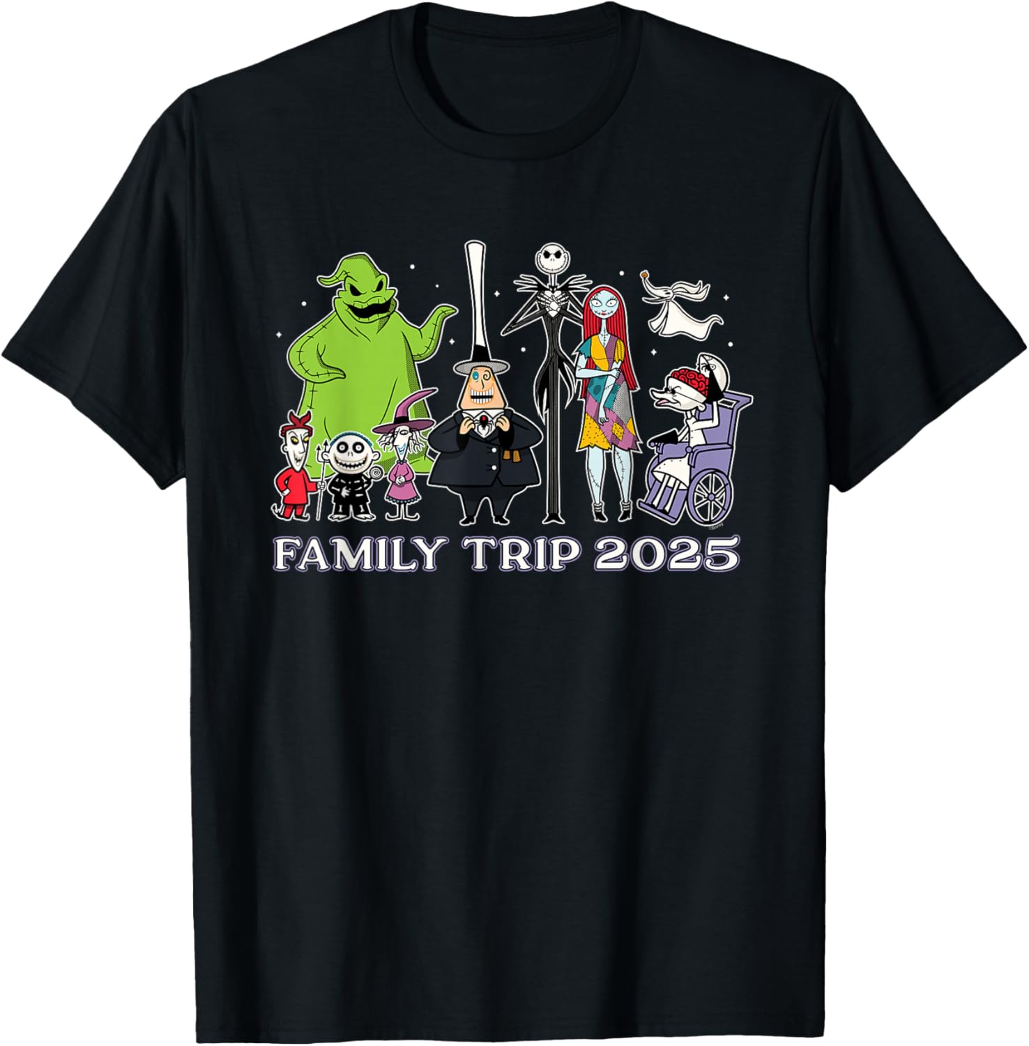 Disney The Nightmare Before Christmas Family Trip T-Shirt 2025 Fun Design - 27