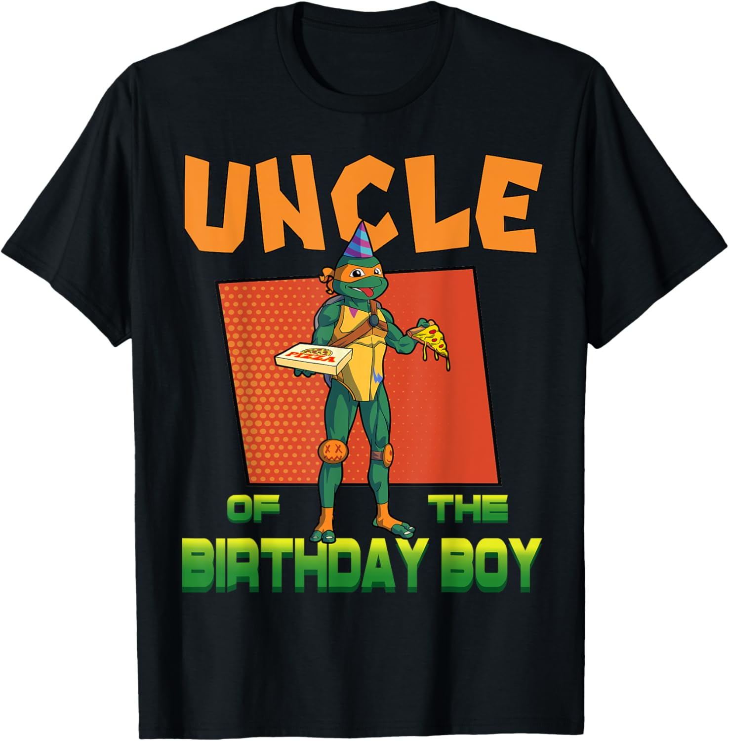 Mikey Uncle of the Birthday Boy Pizza Party T-Shirt - TMNT Fun Apparel - 21