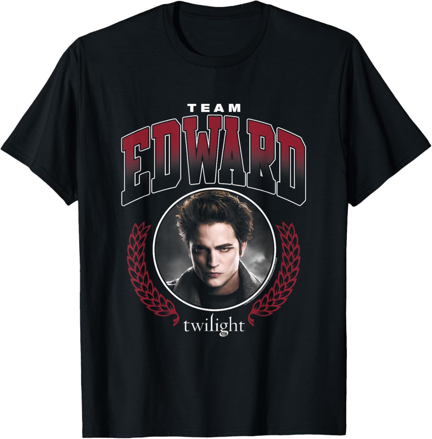 Twilight Team Edward Portrait T-Shirt for Fans of the Series - 2