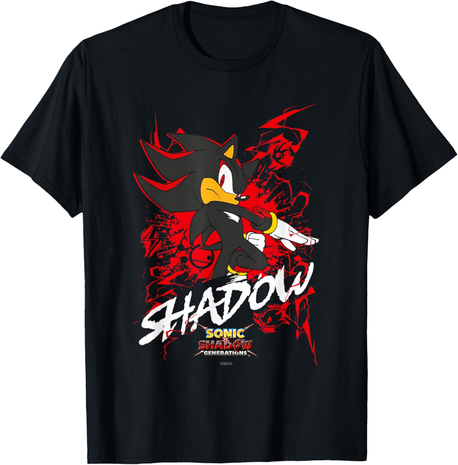 Sonic the Hedgehog Shadow T-Shirt for Fans of Sonic X and Generations - 7