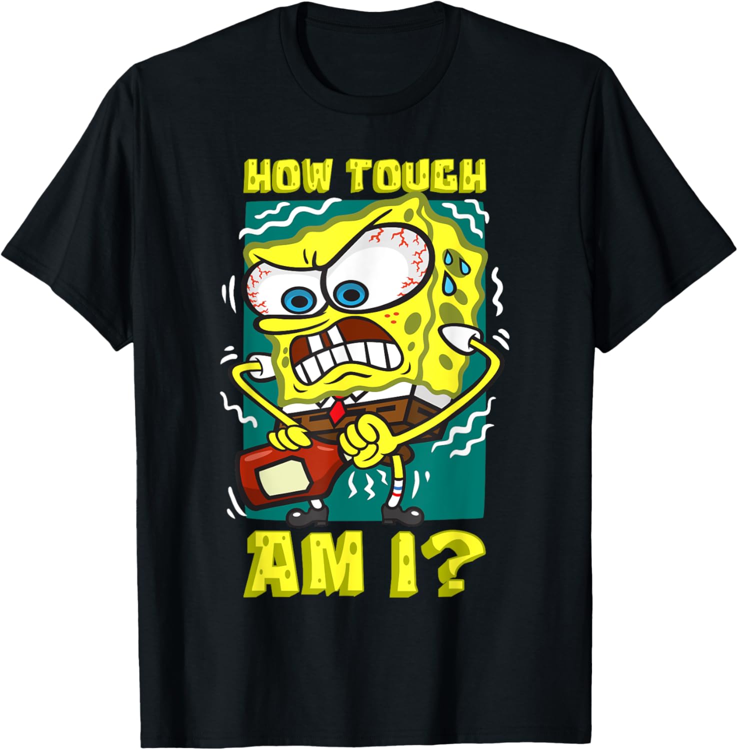 Mademark SpongeBob SquarePants Funny Ketchup Bottle T-Shirt for Fans - 4