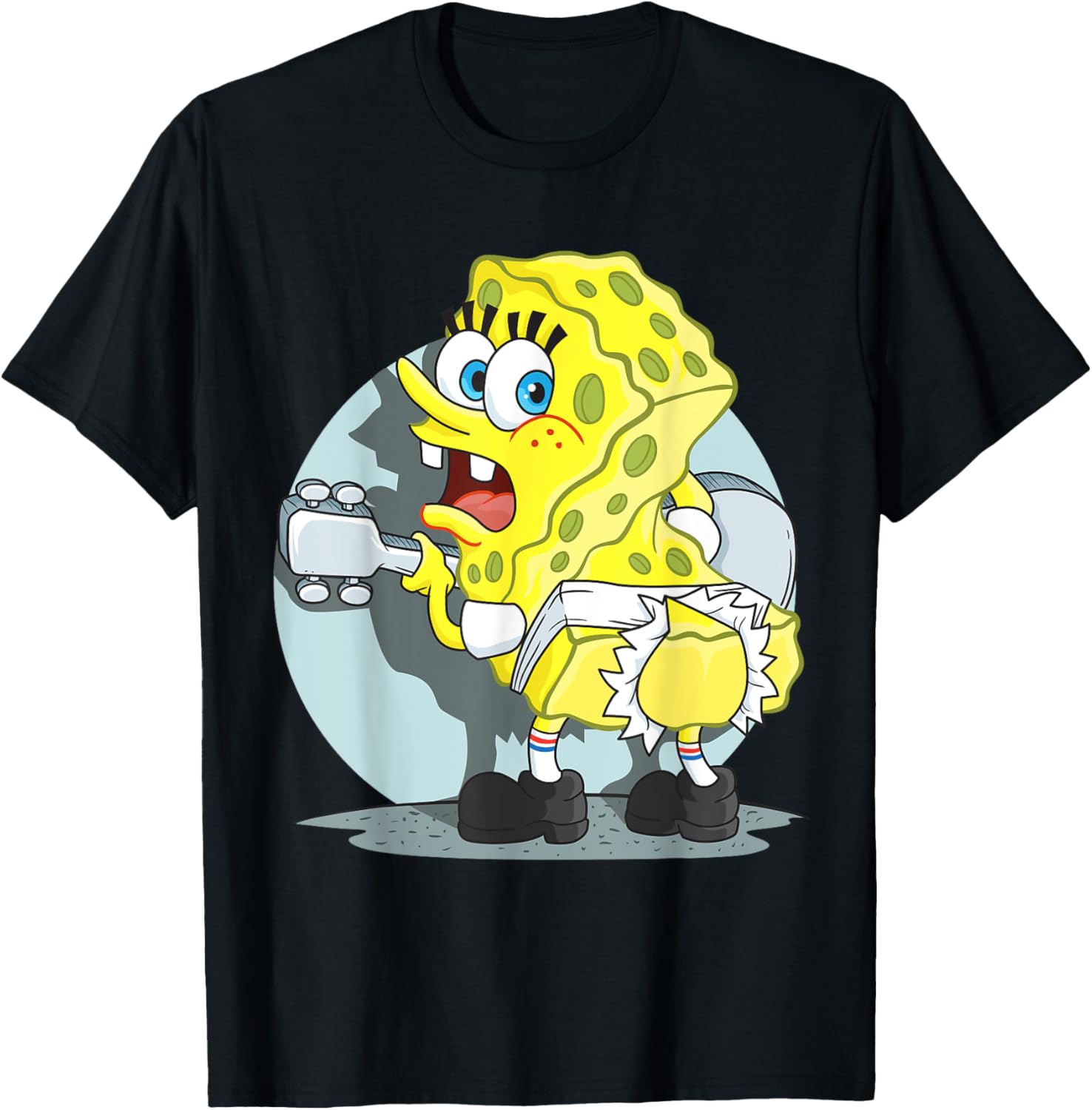 Mademark SpongeBob Ripped Pants T-Shirt Fun Clothing for Fans - 7