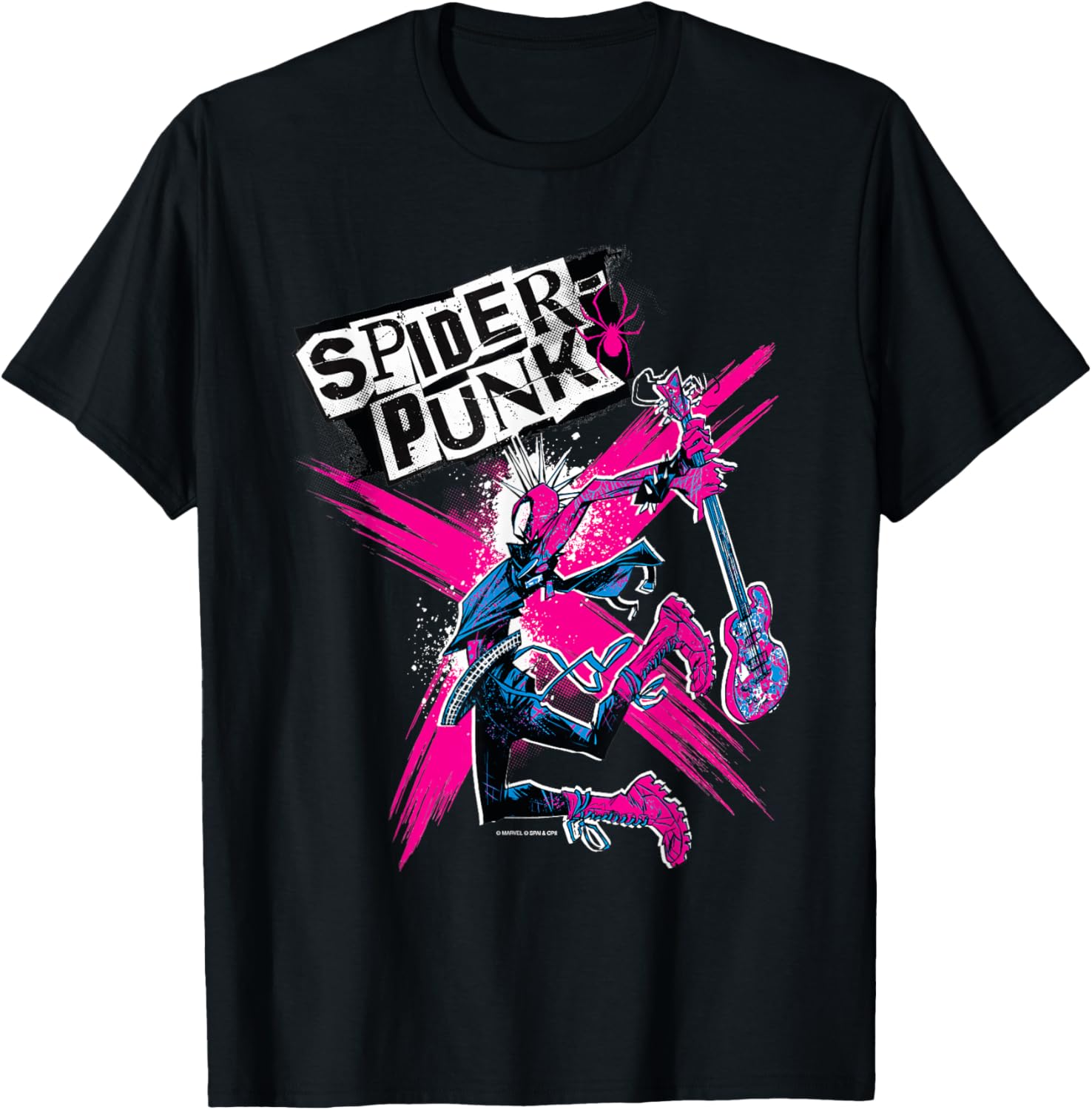 Marvel Spider-Man Across the Spider-Verse Spider-Punk T-Shirt for Fans - 13