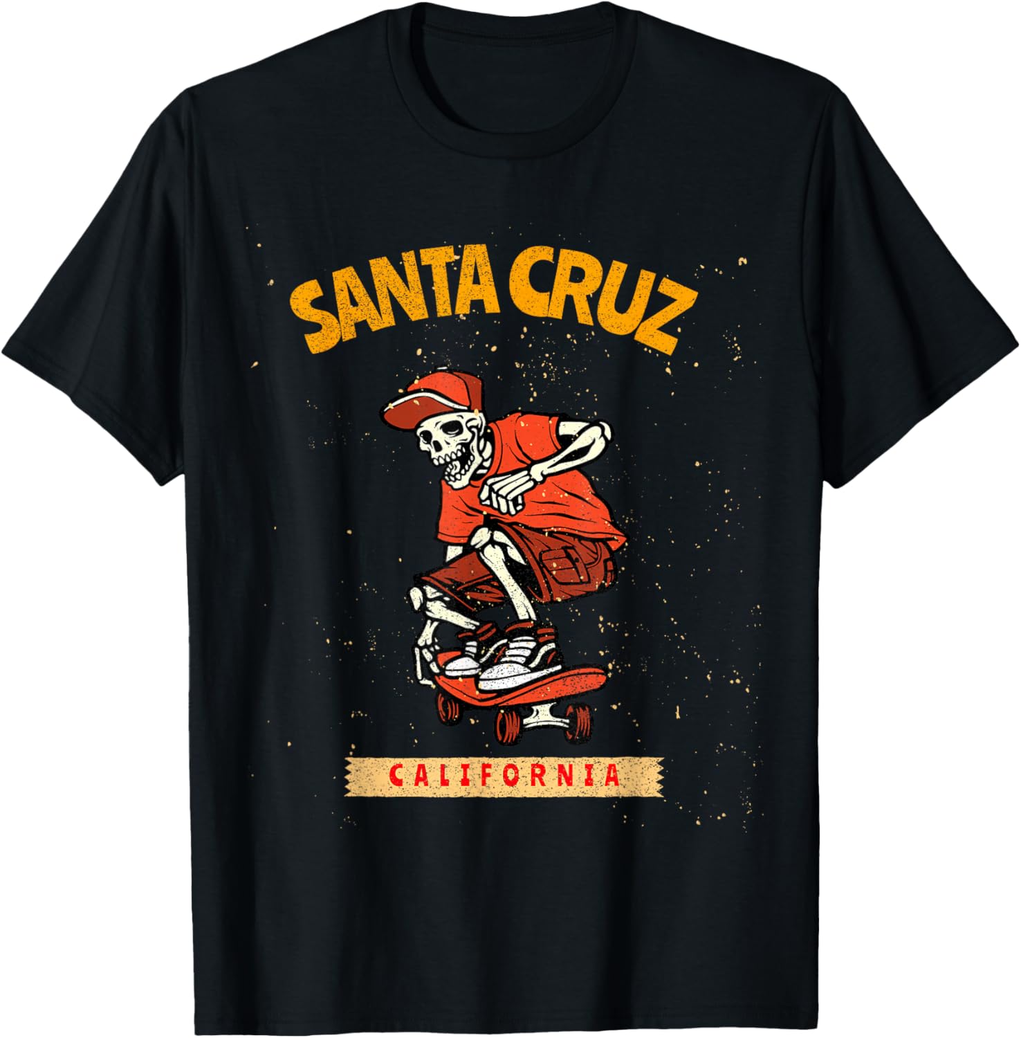 Vintage Santa Cruz Skeleton Skateboarder T-Shirt for Skateboarding Fans - 6