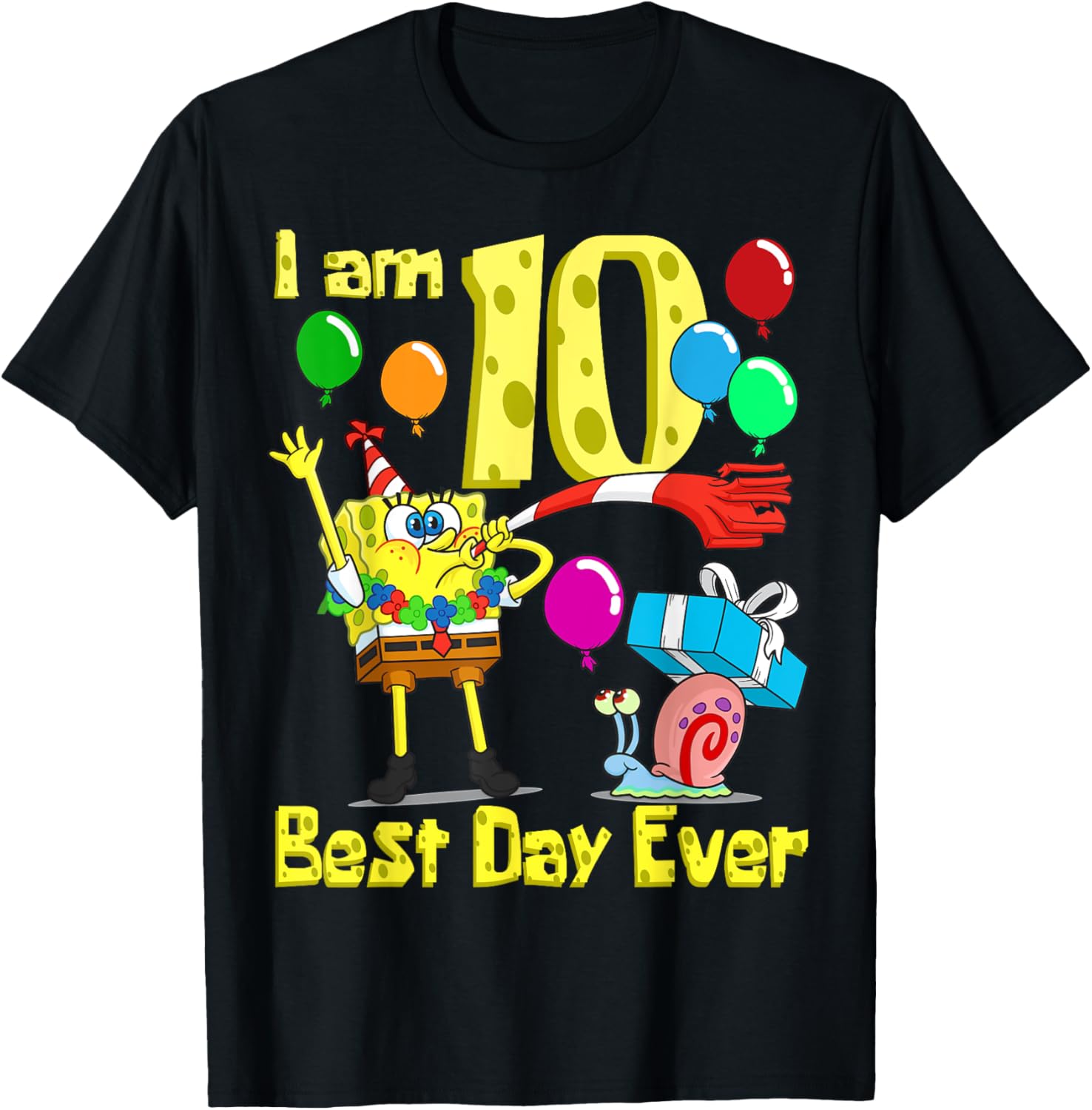 SpongeBob 10th Birthday Party T-Shirt by Mademark for Fun Celebrations - 6