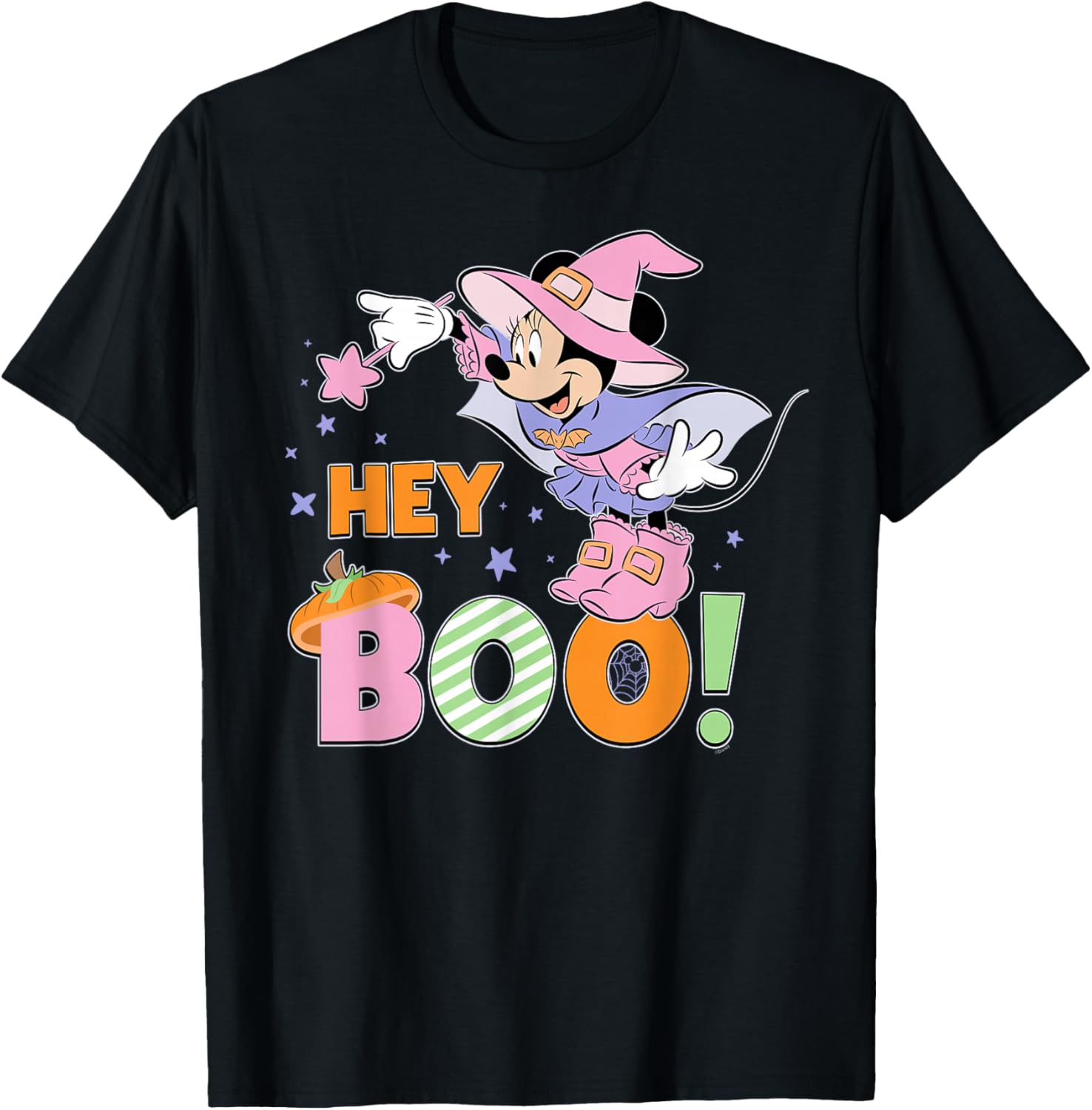 Disney Minnie Mouse Hey Boo Cute Halloween Matching T-Shirt for Kids - 1
