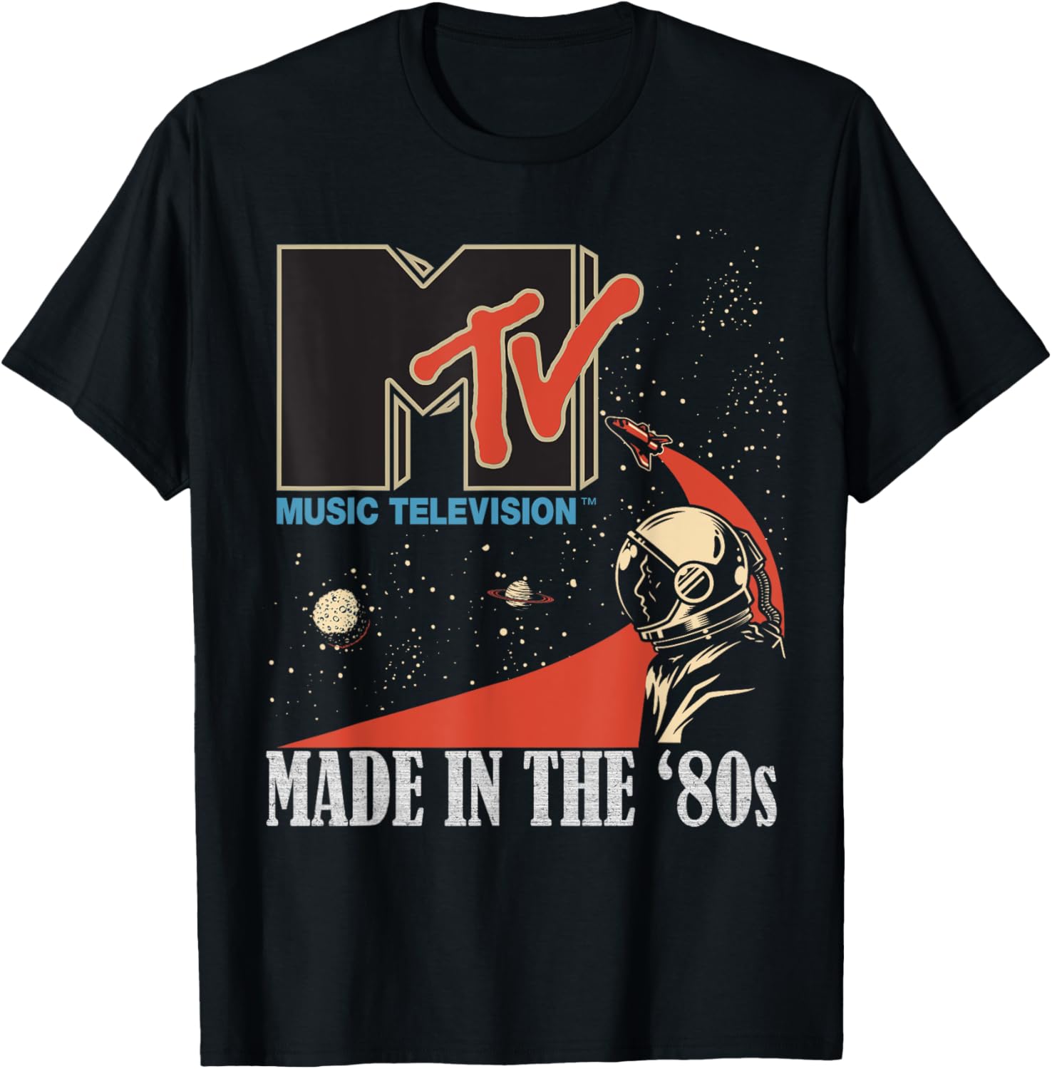 Mademark MTV Space Rocket Planets Astronaut T-Shirt Vintage 80s Style - 7