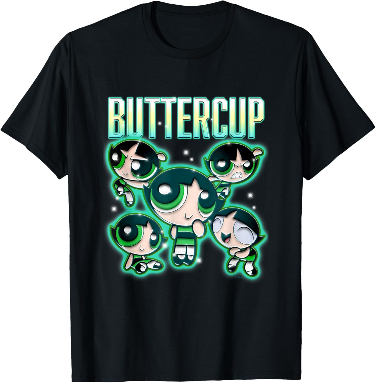Powerpuff Girls Buttercup Multi Pose T-Shirt for Fun and Style - 1